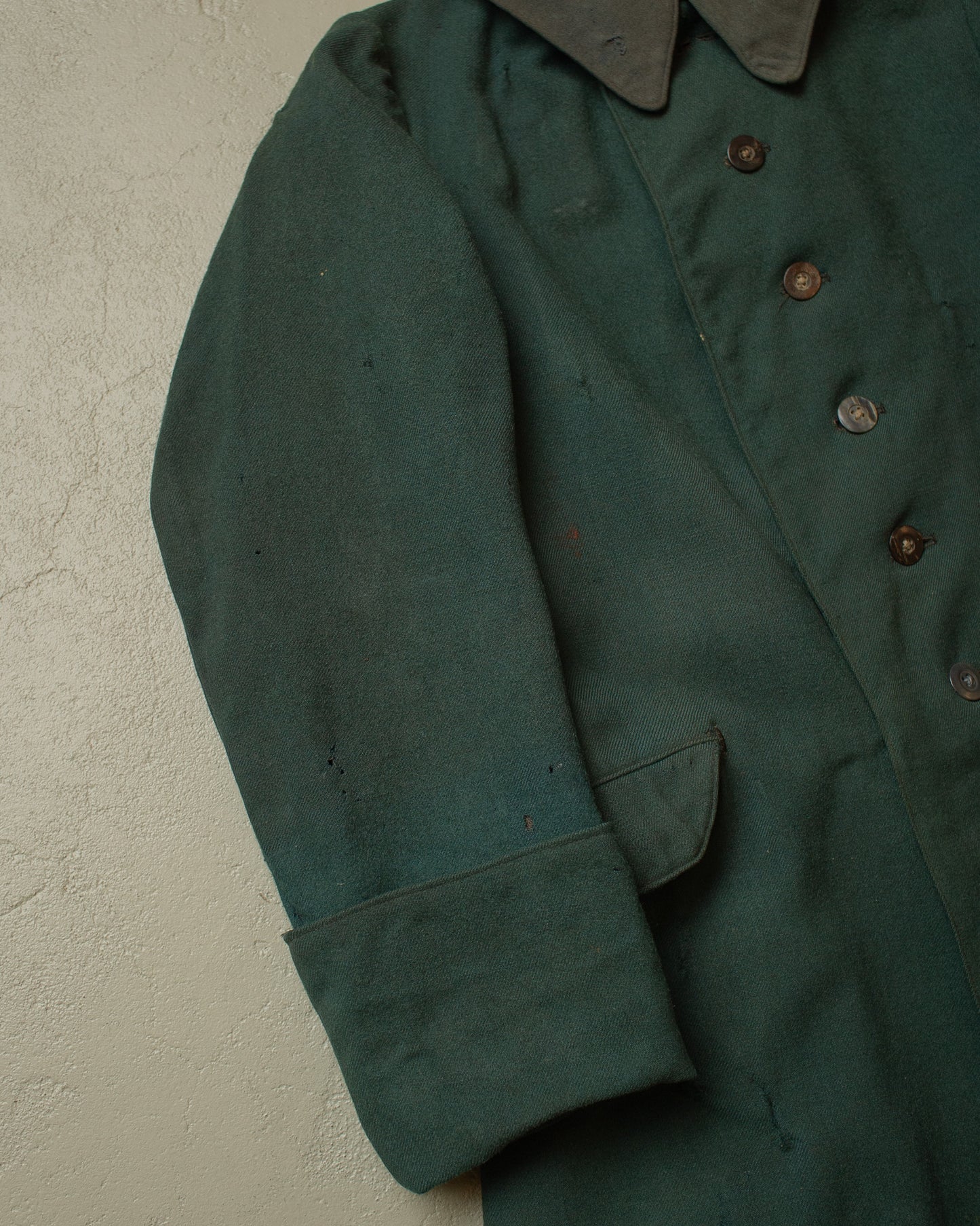 1910s German WW1 mod. M15 Wool Great Coat green - M(check measurements)