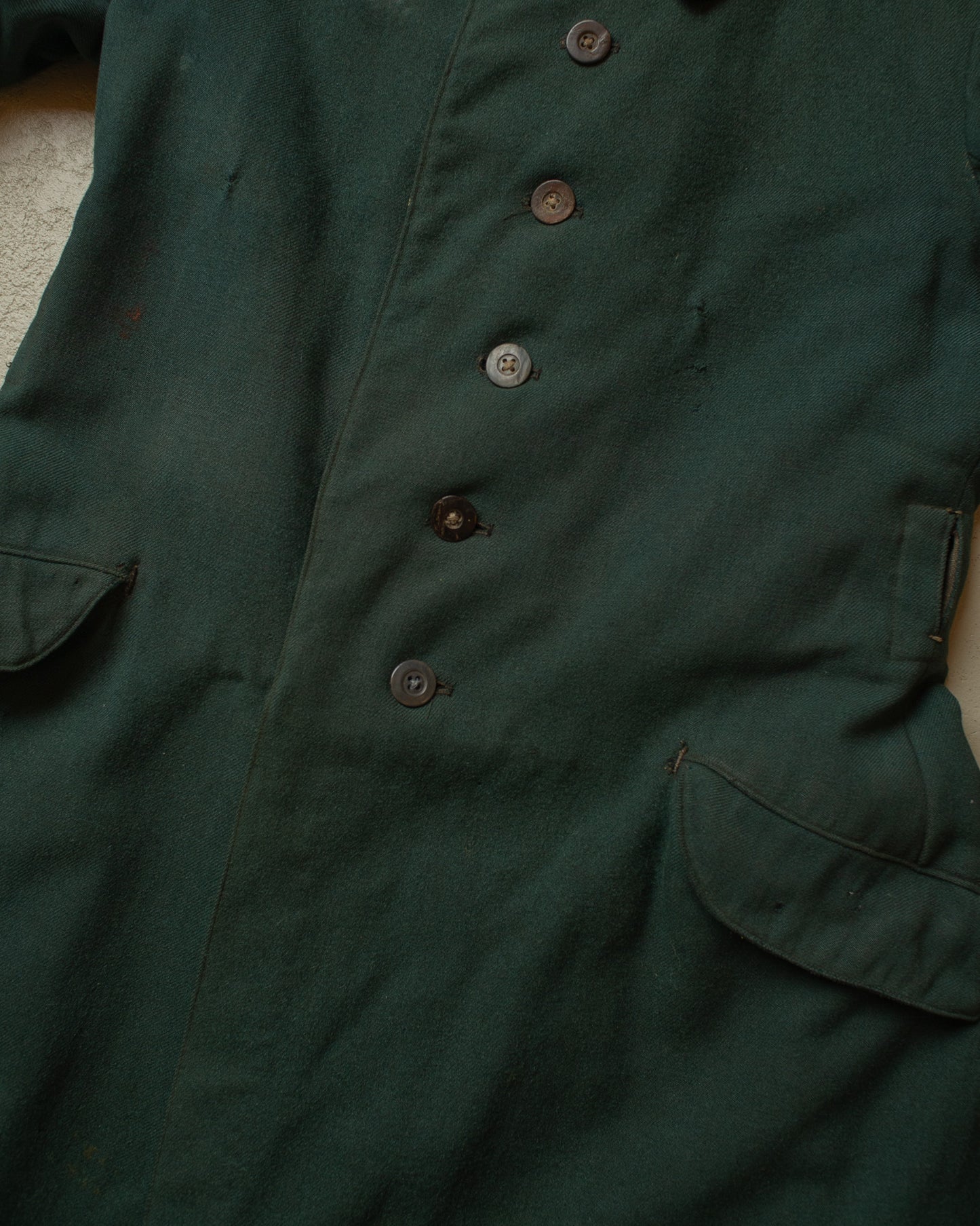 1910s German WW1 mod. M15 Wool Great Coat green - M(check measurements)