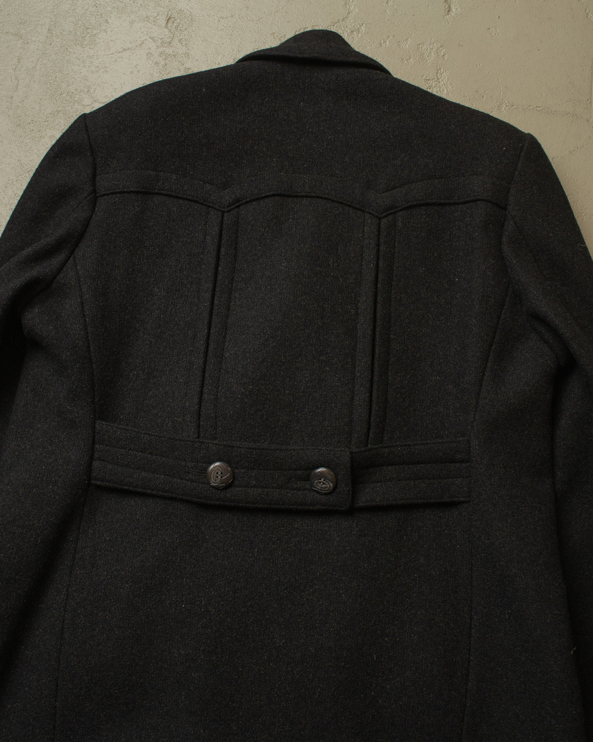 1930s/40s German Double Breasted Wool Short Coat black - L