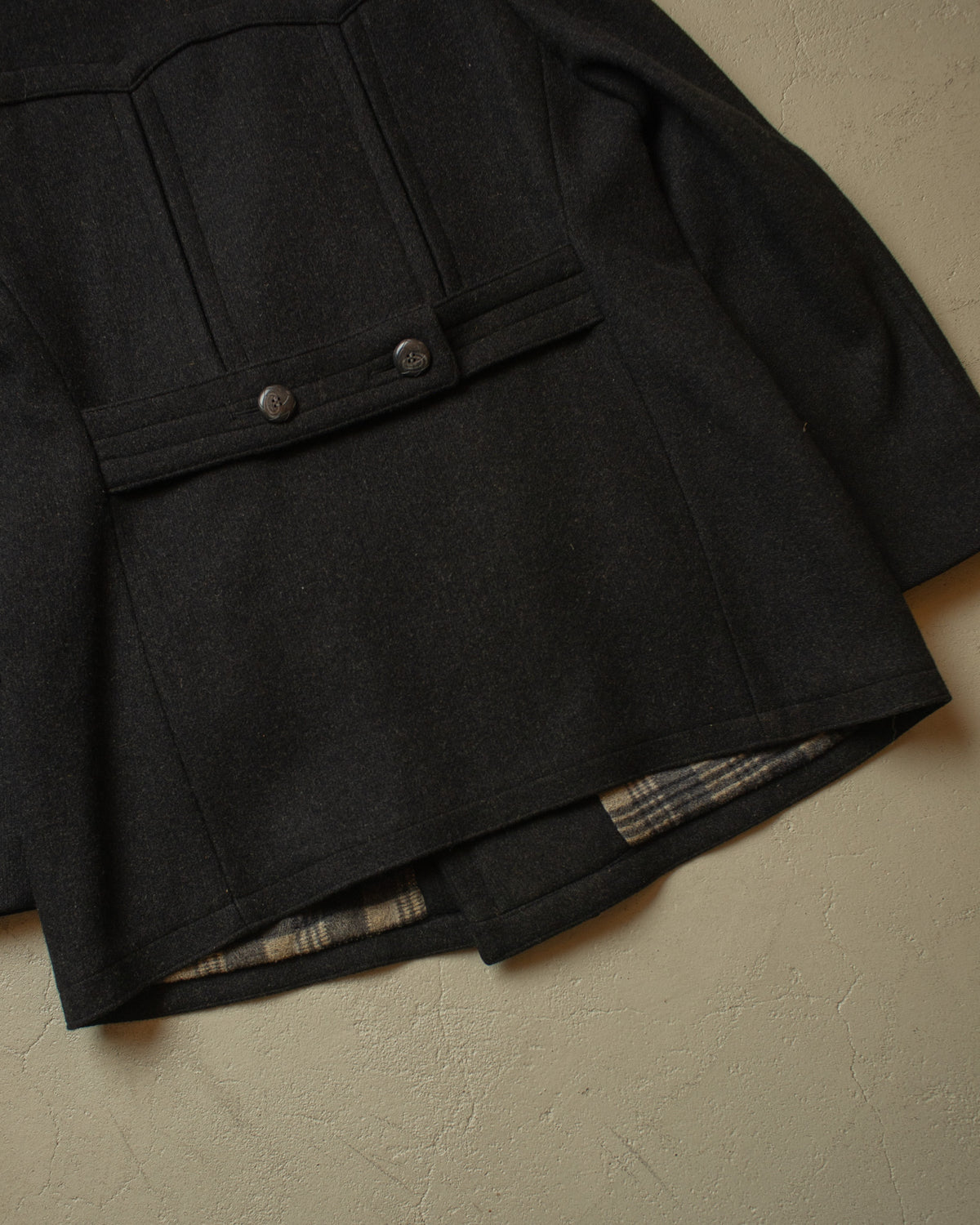 1930s/40s German Double Breasted Wool Short Coat black - L