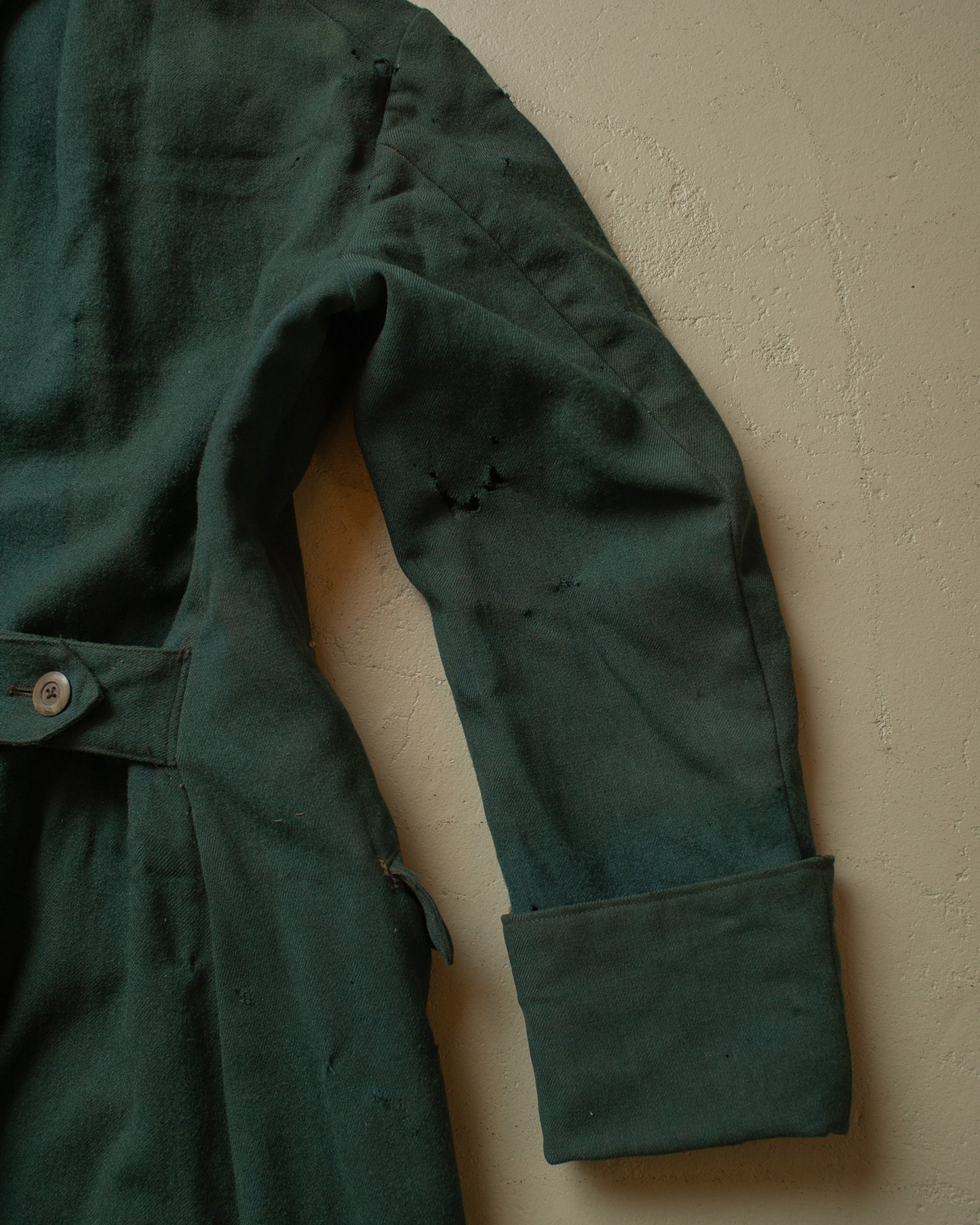 1910s German WW1 mod. M15 Wool Great Coat green - M(check measurements)