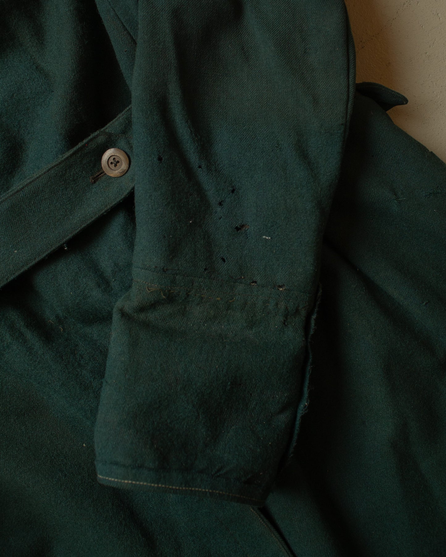 1910s German WW1 mod. M15 Wool Great Coat green - M(check measurements)