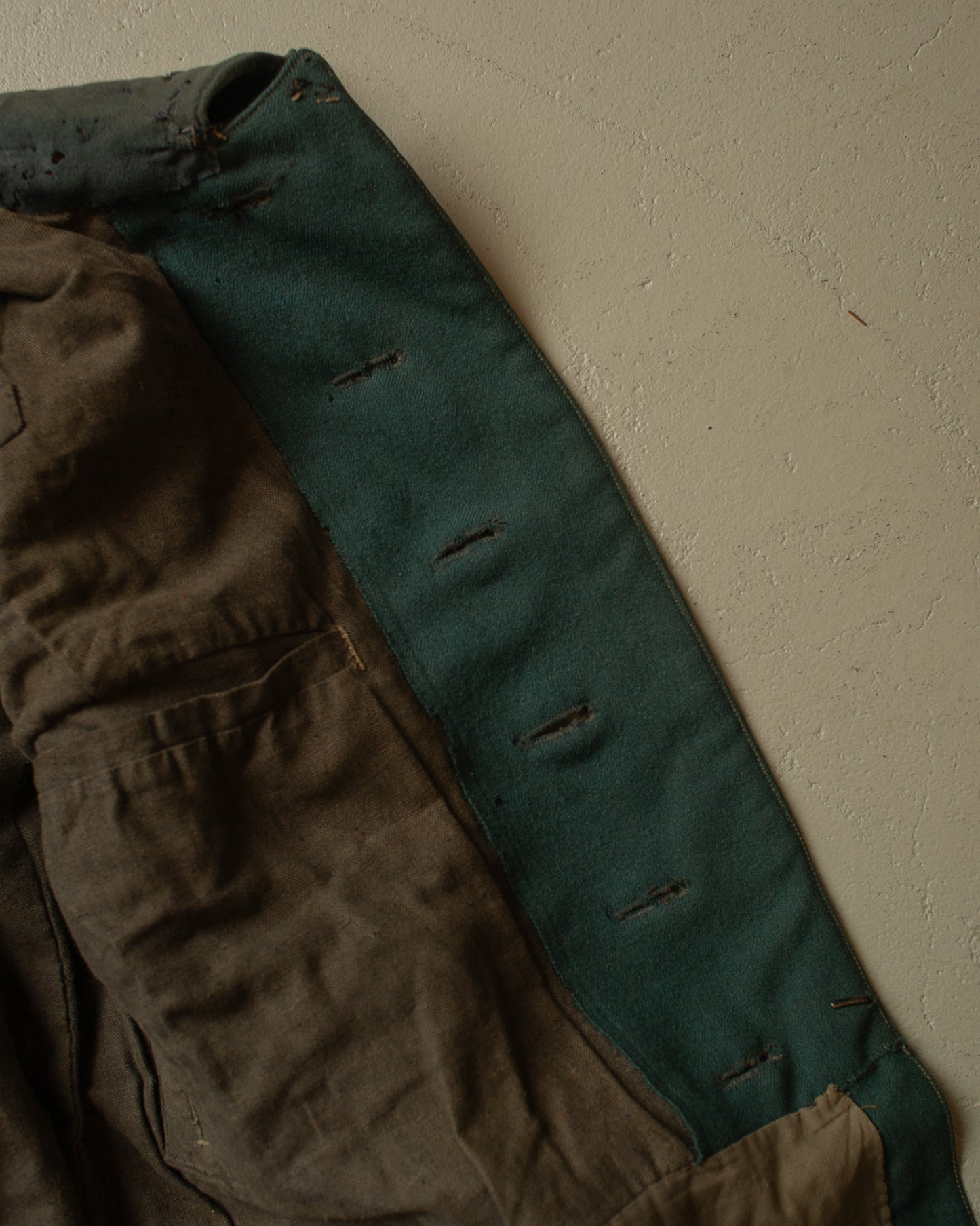 1910s German WW1 mod. M15 Wool Great Coat green - M(check measurements)