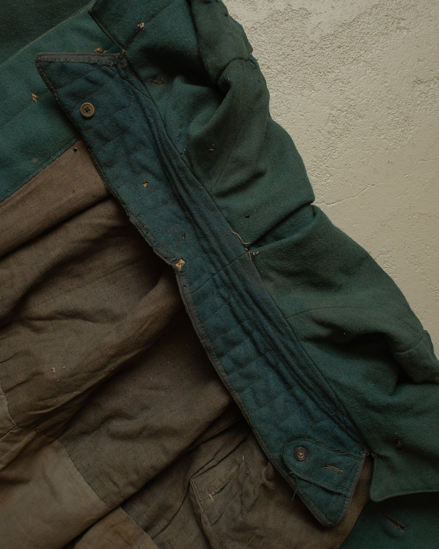 1910s German WW1 mod. M15 Wool Great Coat green - M(check measurements)