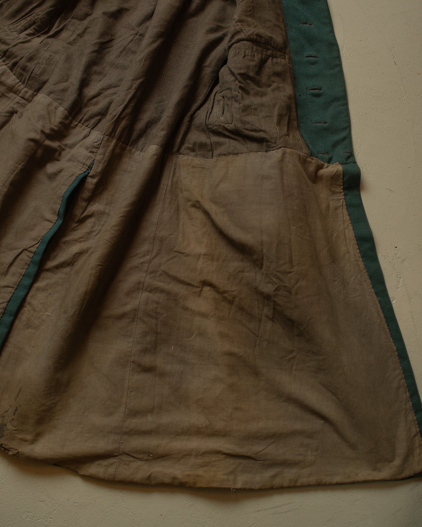 1910s German WW1 mod. M15 Wool Great Coat green - M(check measurements)