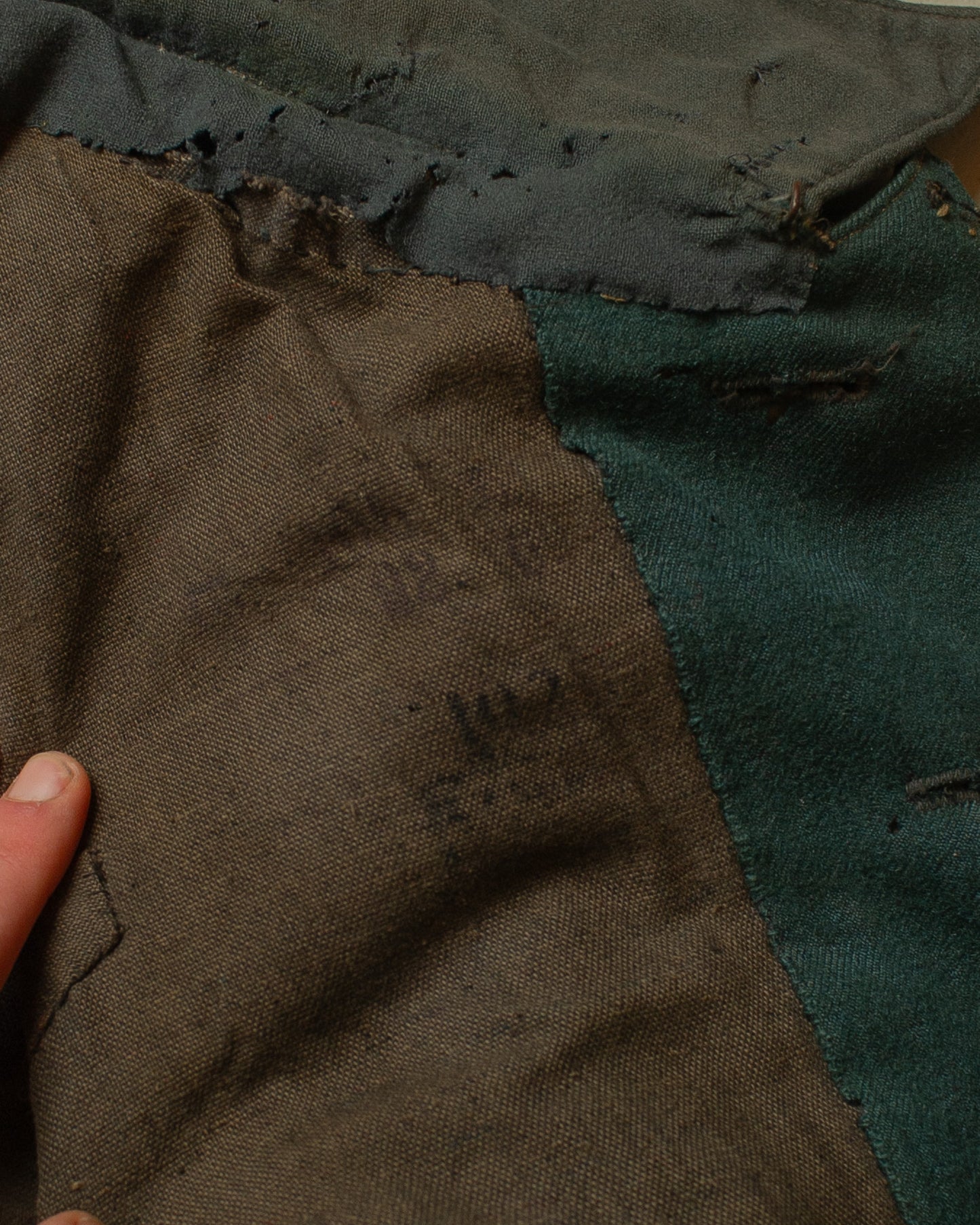 1910s German WW1 mod. M15 Wool Great Coat green - M(check measurements)