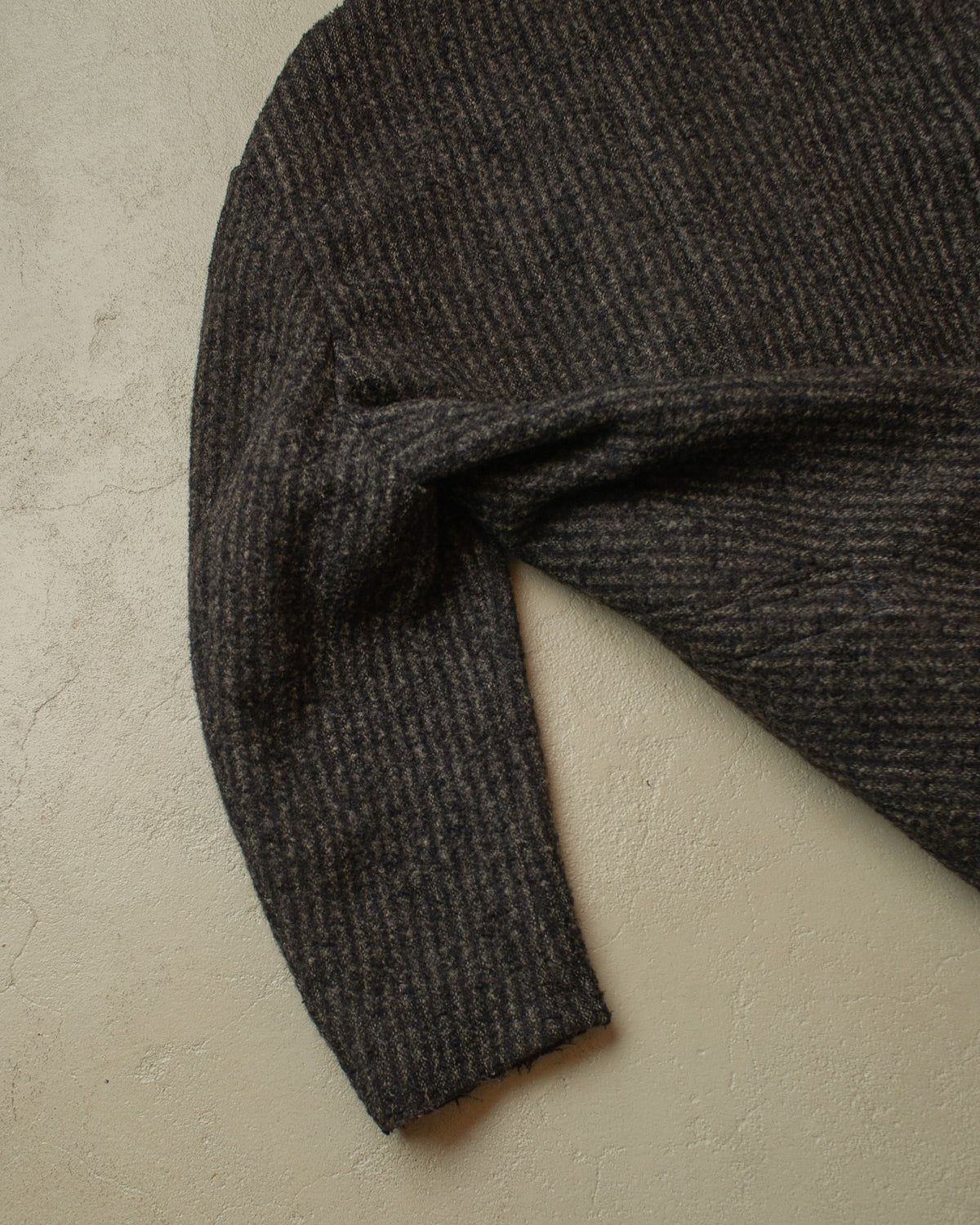 1950s/60s German "Z. Müller" Belted Wool Coat grey - XL/XXL