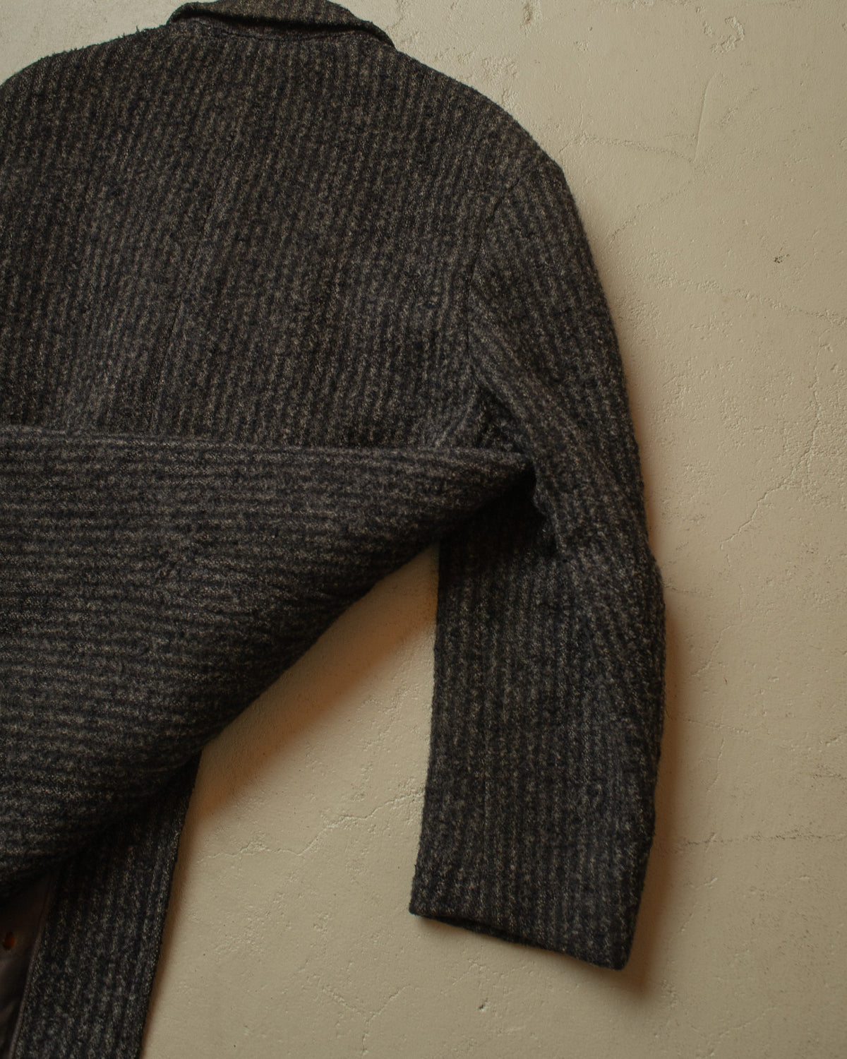 1950s/60s German "Z. Müller" Belted Wool Coat grey - XL/XXL