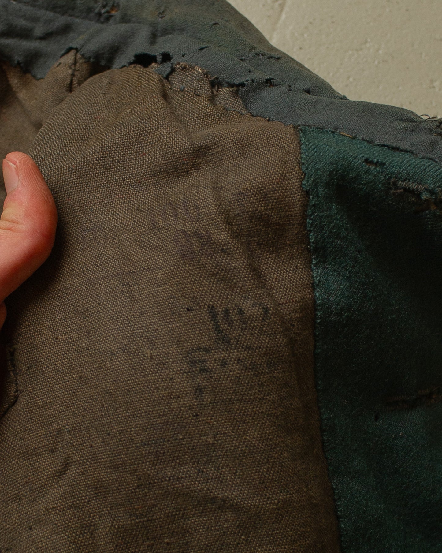 1910s German WW1 mod. M15 Wool Great Coat green - M(check measurements)
