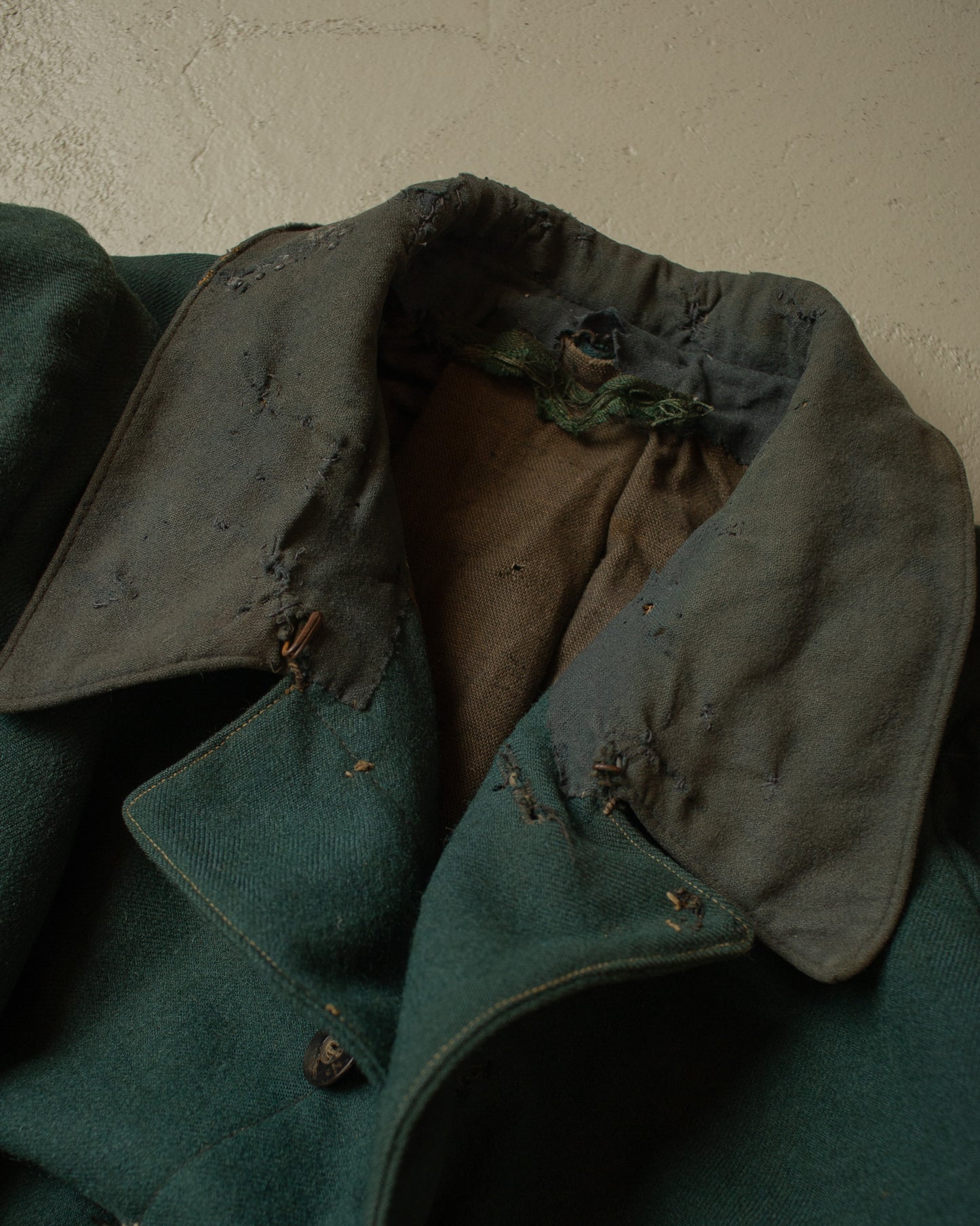 1910s German WW1 mod. M15 Wool Great Coat green - M(check measurements)