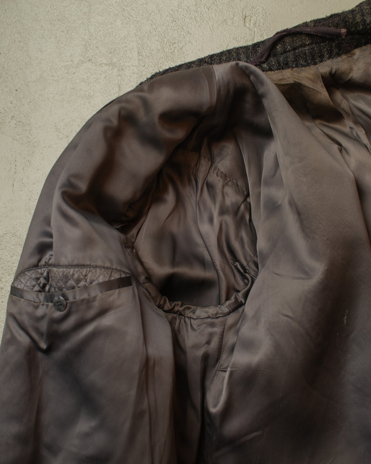 1950s/60s German "Z. Müller" Belted Wool Coat grey - XL/XXL