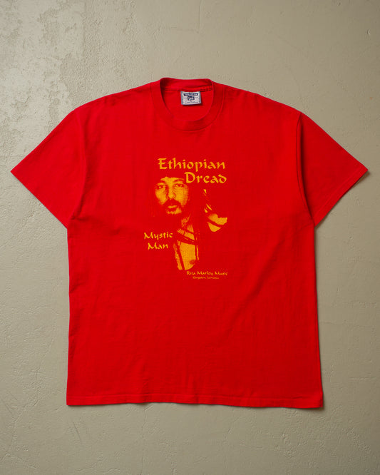 1990s unworn Ethiopian Dread T-shirt red - XL/XXL