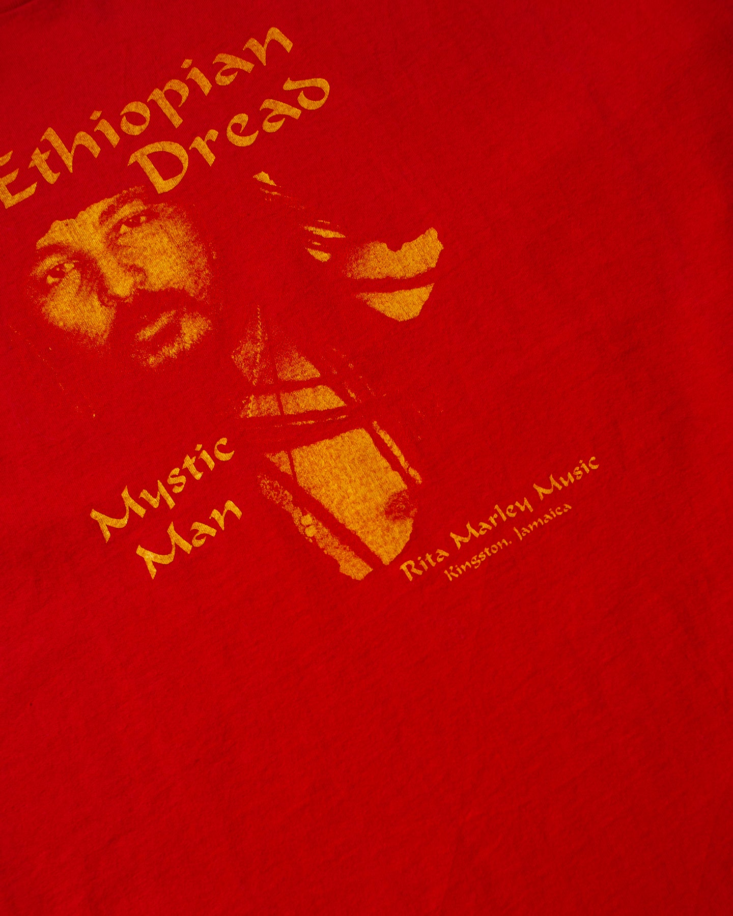 1990s unworn Ethiopian Dread T-shirt red - XL/XXL