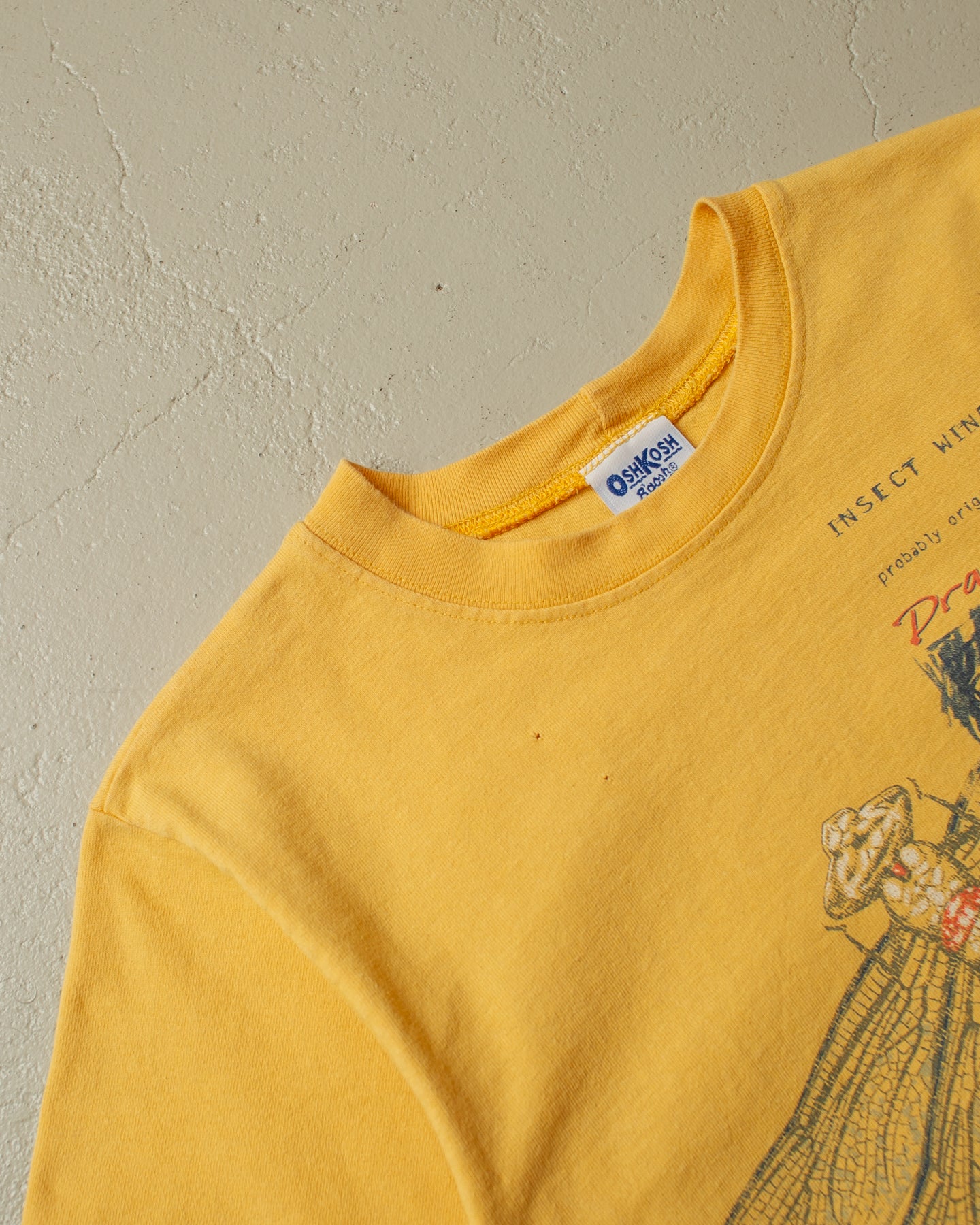 1990s Womens Osh Kosh Dragonfly Baby T-shirt yellow - XS