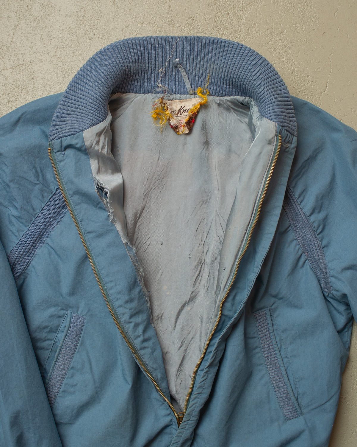 1960s/70s Fox Knapp light Bomber Jacket blue - M