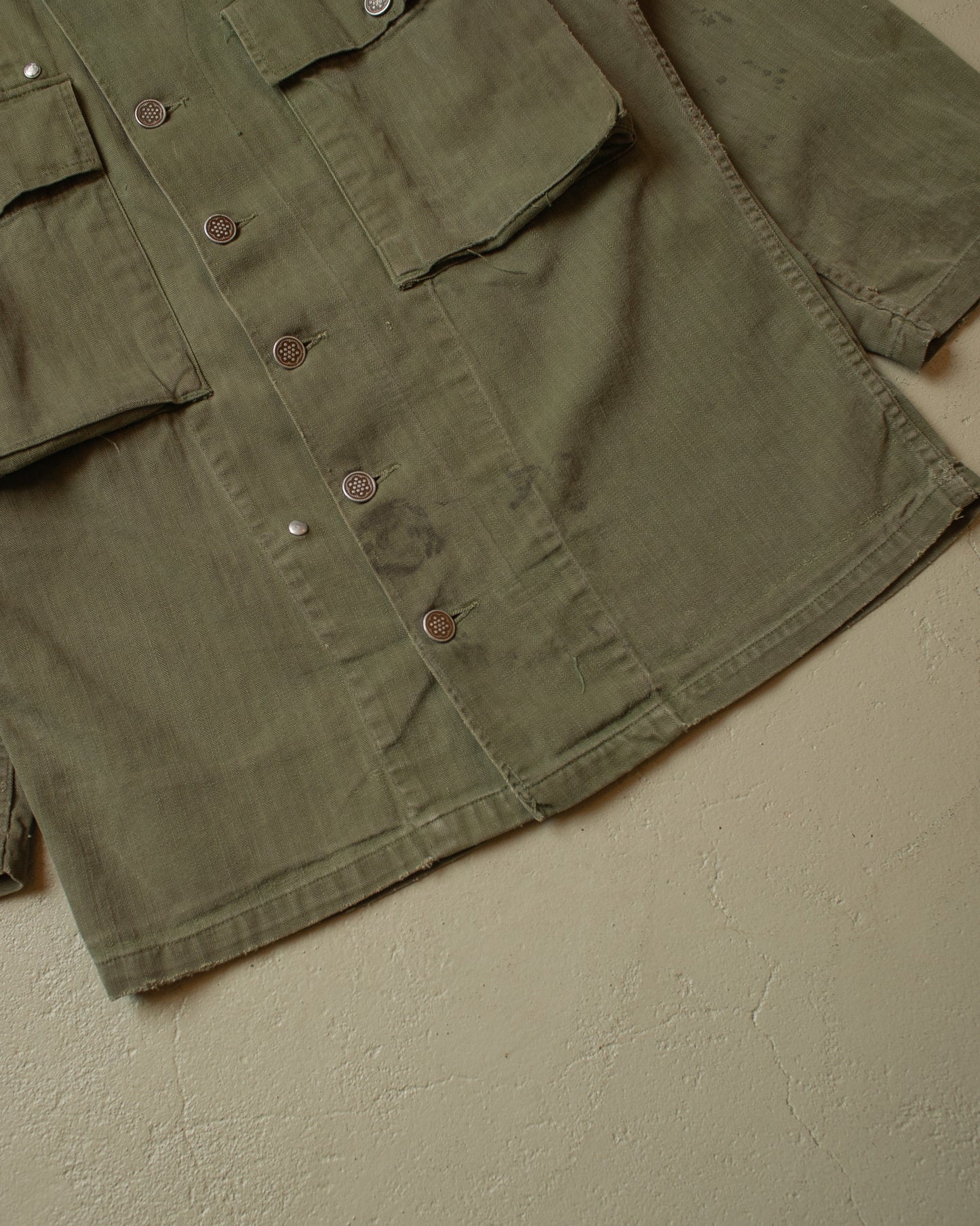 1940s WW2 US Army HBT Jacket khaki - S/M