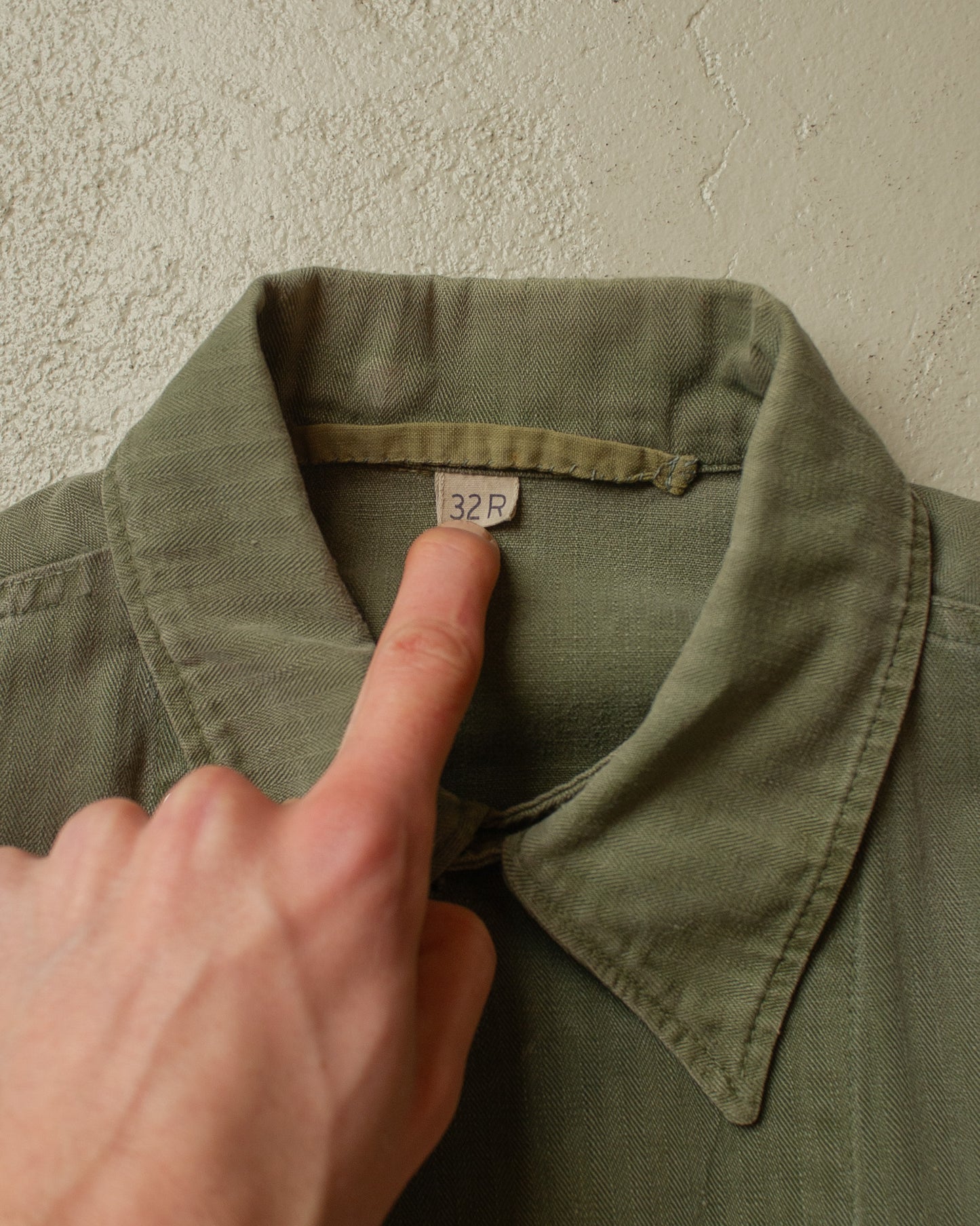1940s WW2 US Army HBT Jacket khaki - S/M