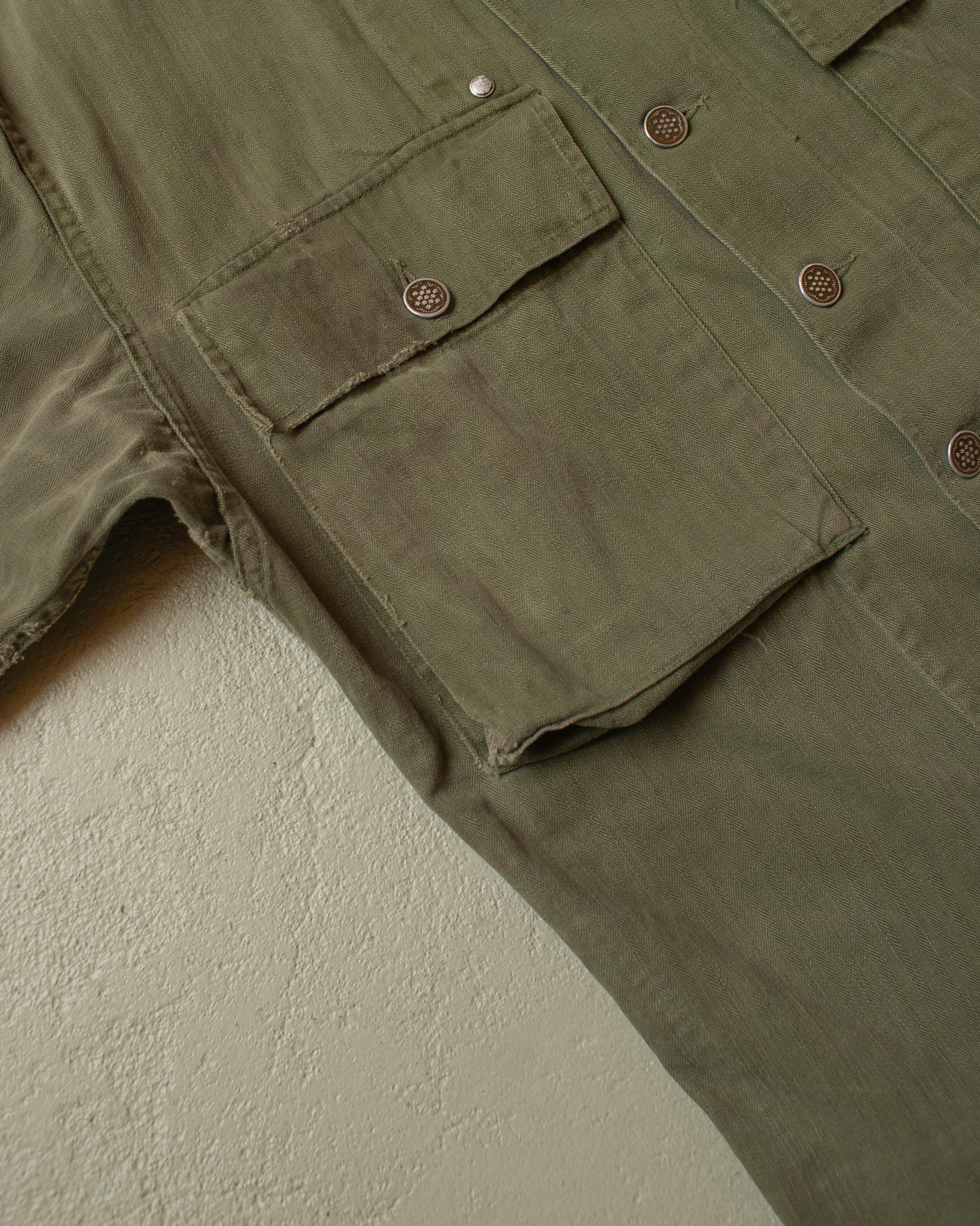 1940s WW2 US Army HBT Jacket khaki - S/M
