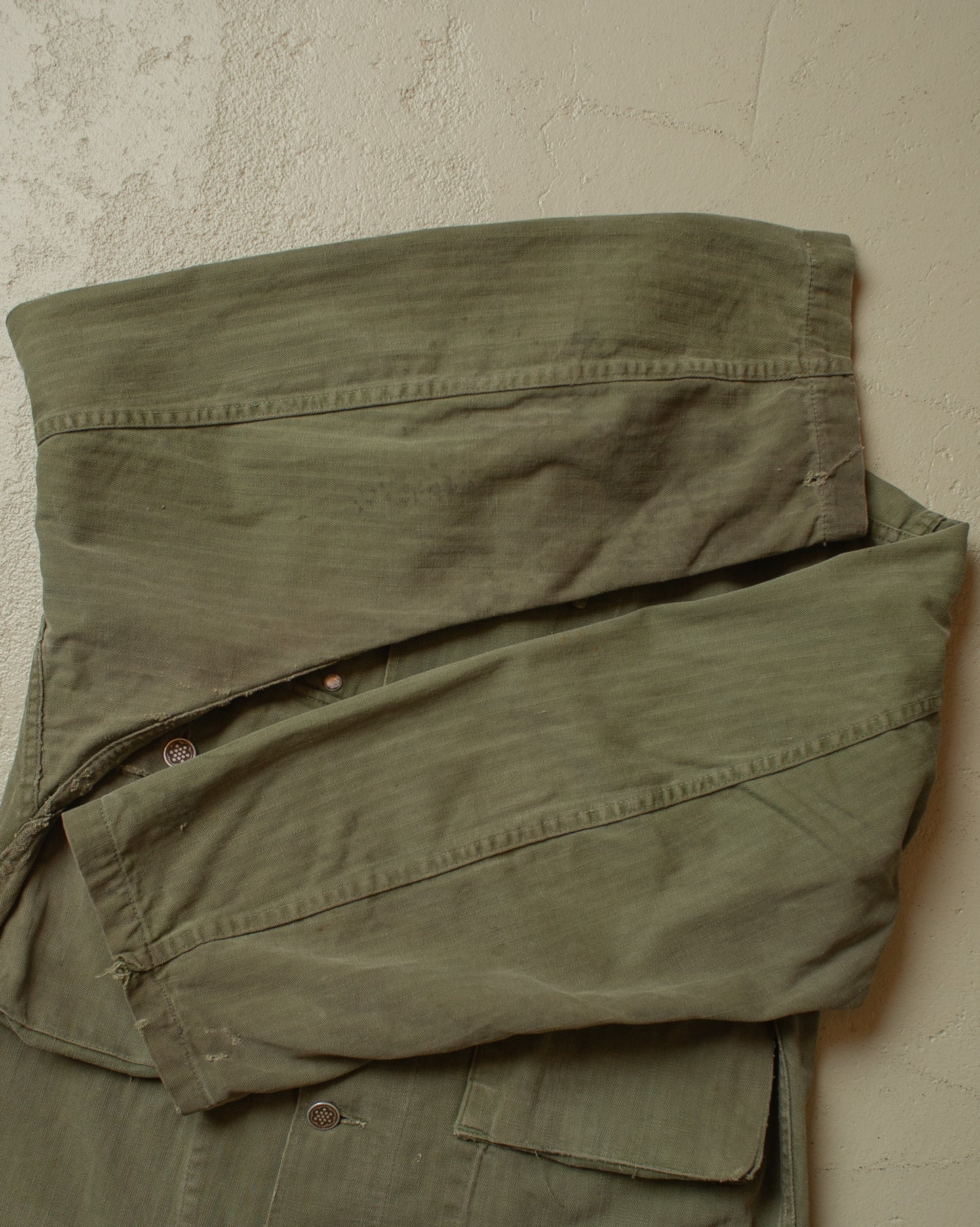 1940s WW2 US Army HBT Jacket khaki - S/M