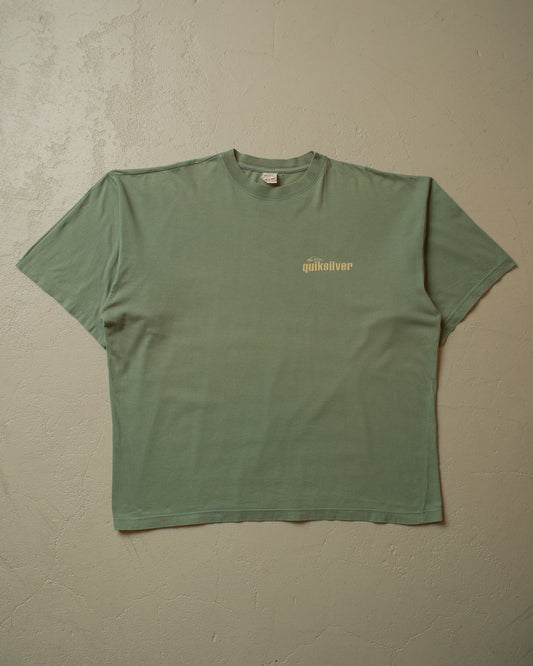 1990s Quiksilver Boxy T-shirt khaki - XXL