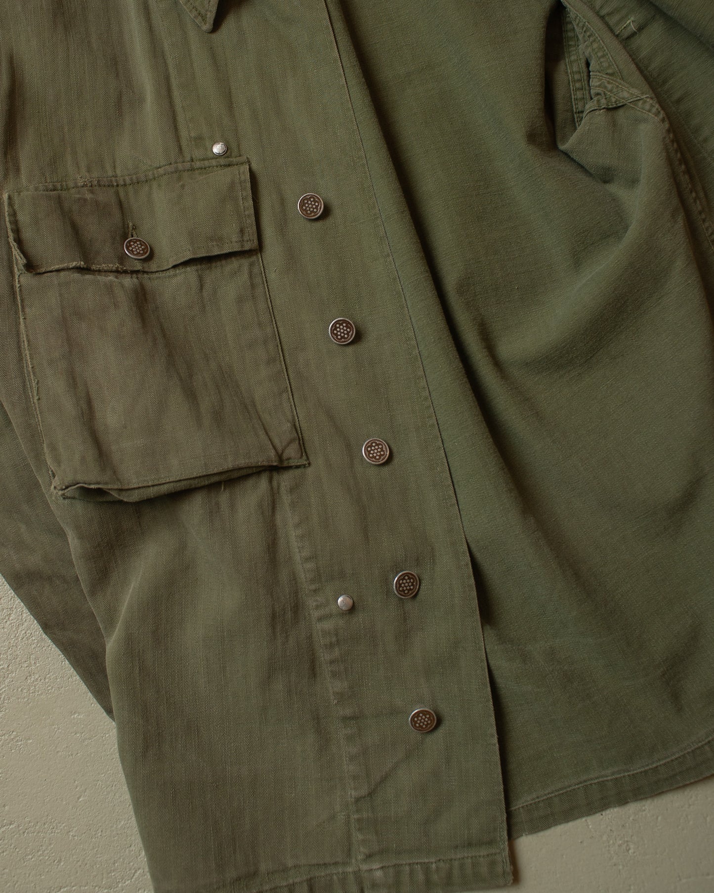 1940s WW2 US Army HBT Jacket khaki - S/M