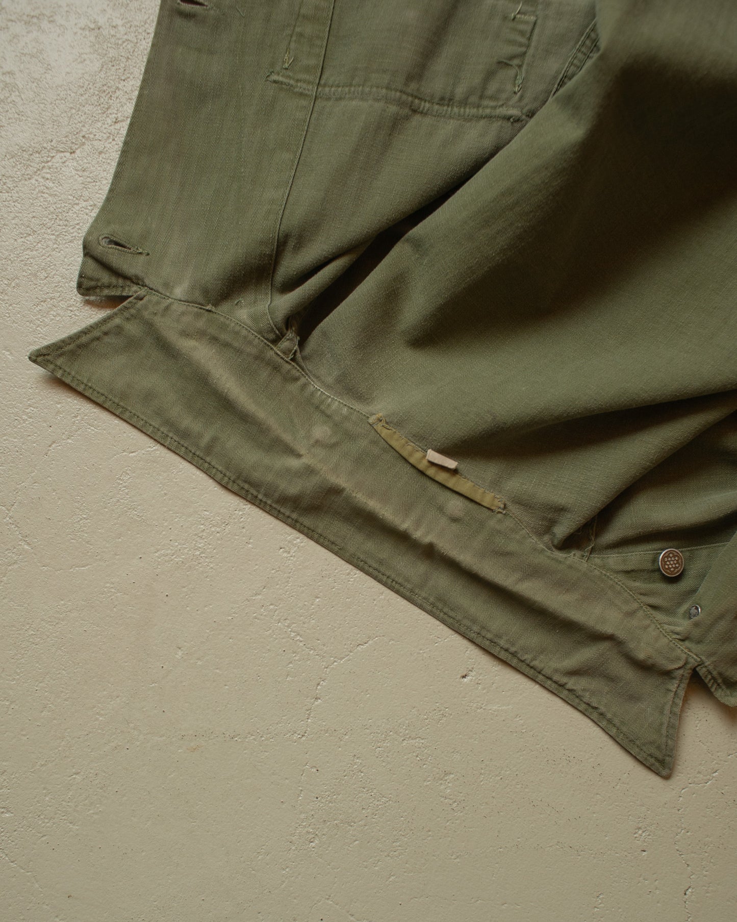 1940s WW2 US Army HBT Jacket khaki - S/M