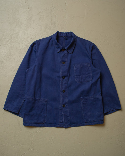 1950s/60s German Work Jacket navyblue -L/XL