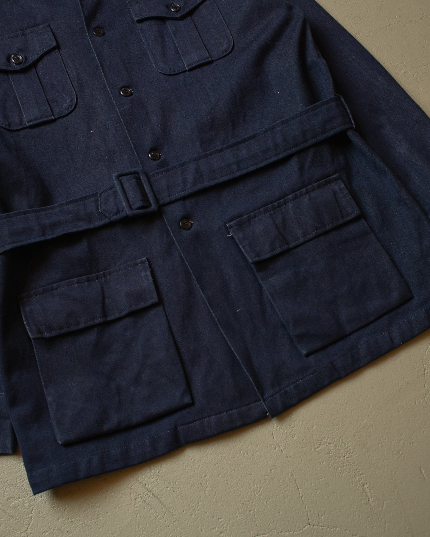 1970s Vashi´s Selvedge Denim Safari Jacket navyblue - L