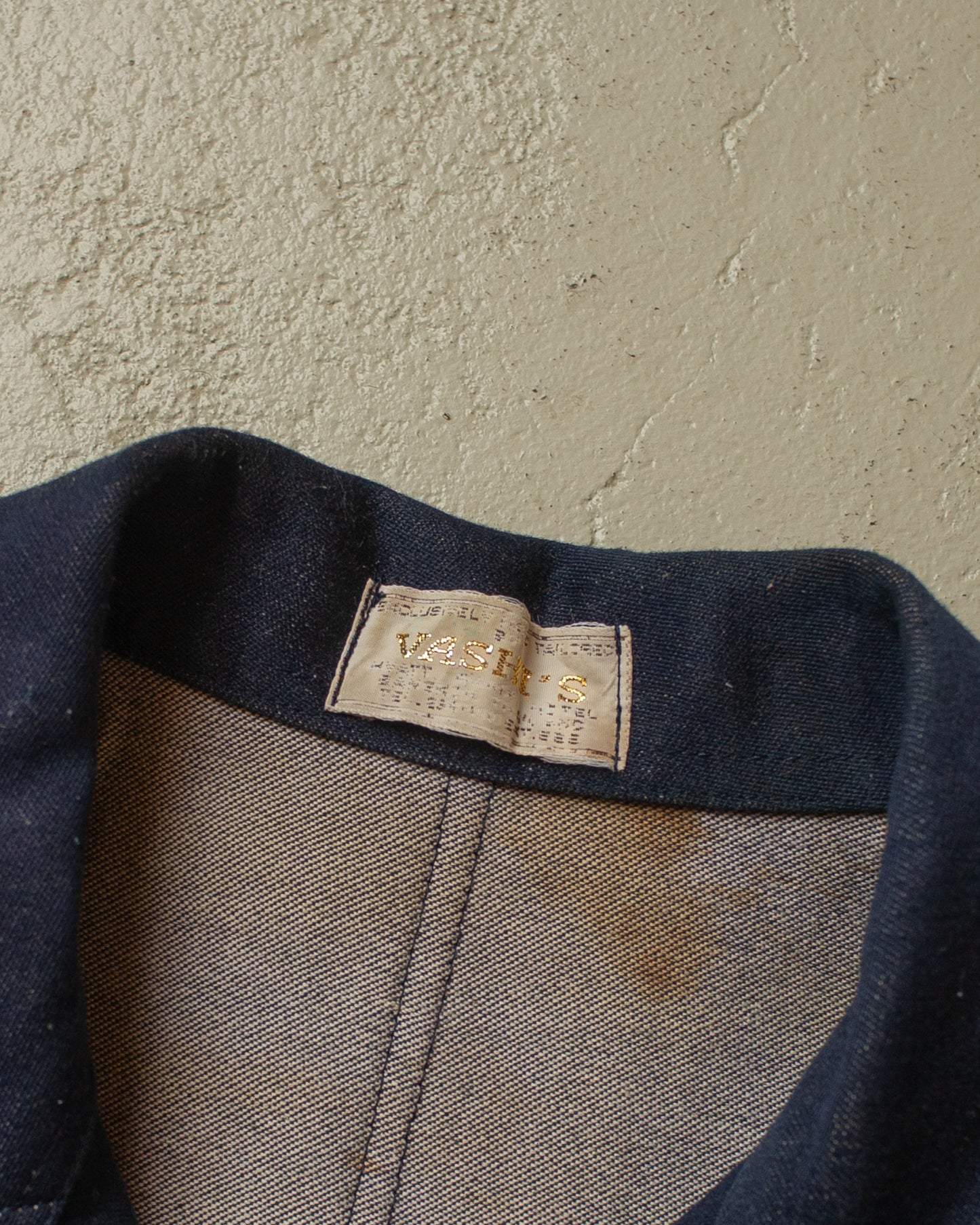 1970s Vashi´s Selvedge Denim Safari Jacket navyblue - L