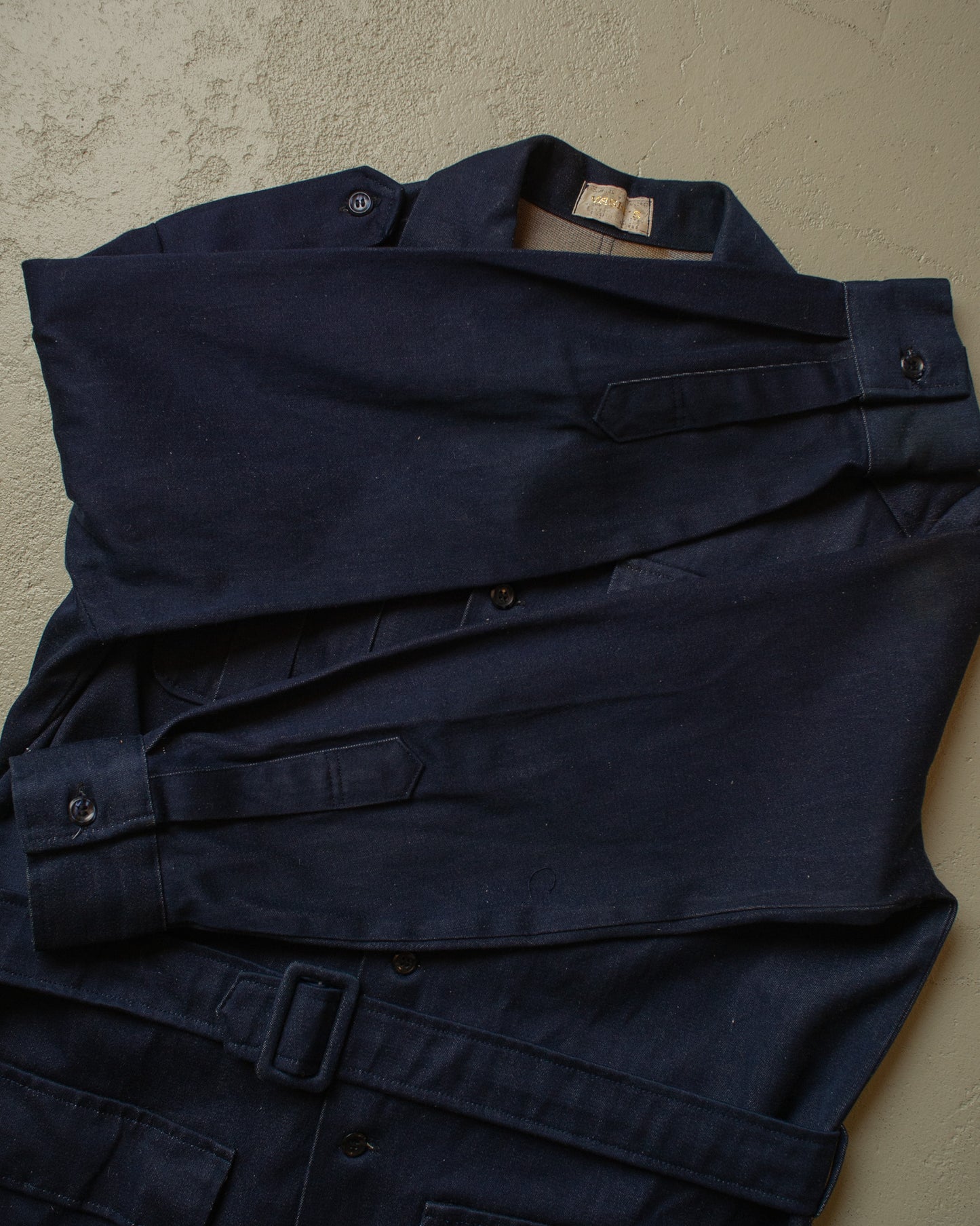 1970s Vashi´s Selvedge Denim Safari Jacket navyblue - L