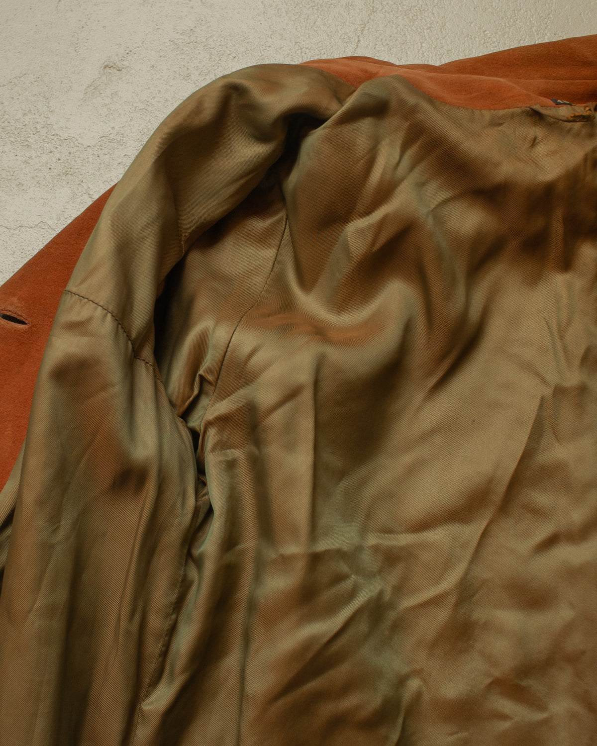 1950s German Womens Belted Velvet Jacket orange - XL