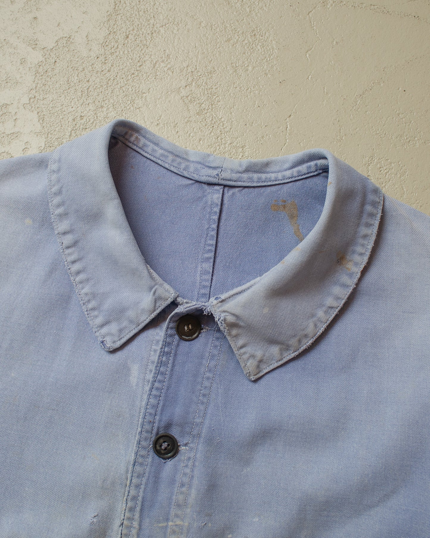 1950s repaired Mont St. Michel French Workwear Jacket blue - XL/XXL