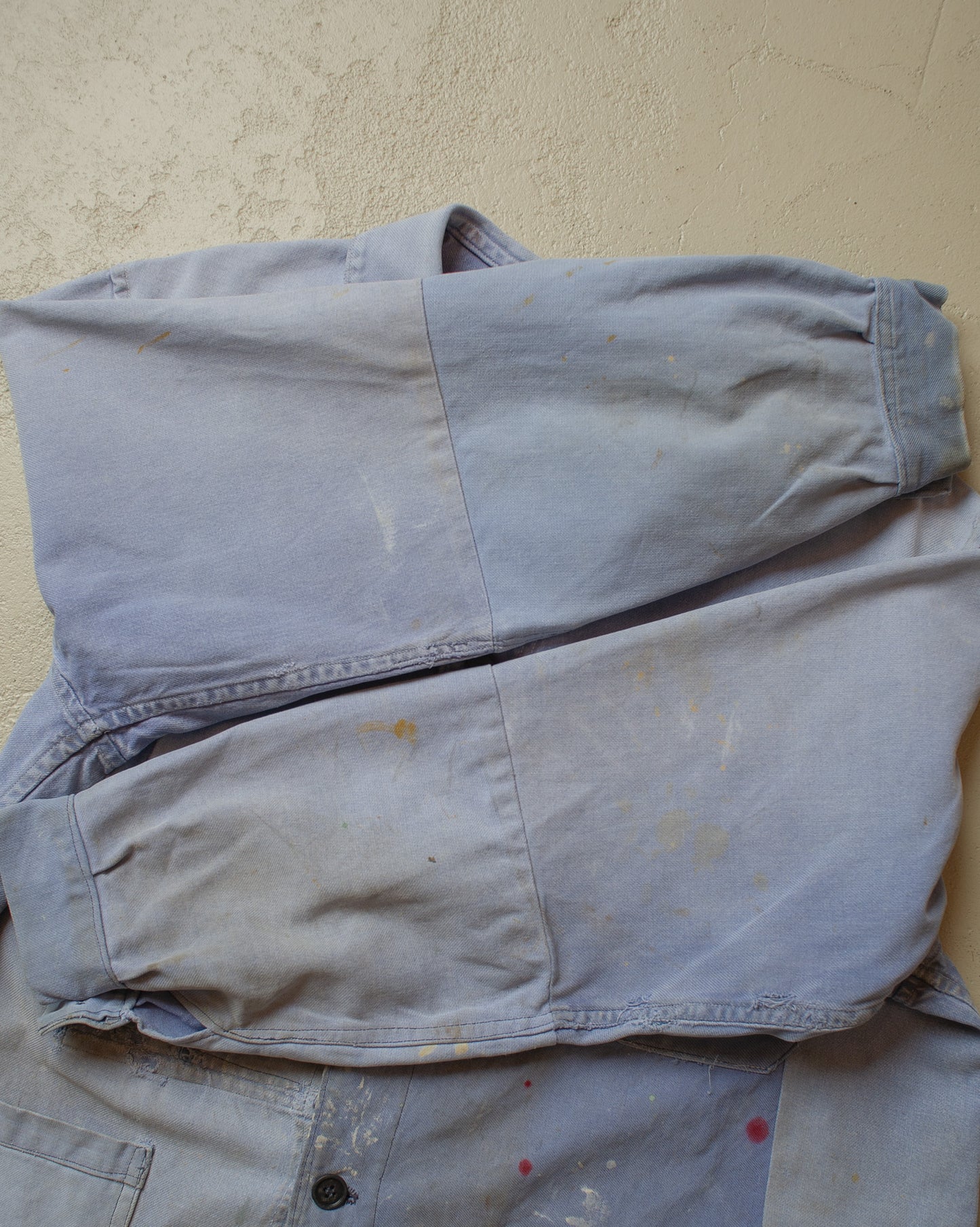 1950s repaired Mont St. Michel French Workwear Jacket blue - XL/XXL