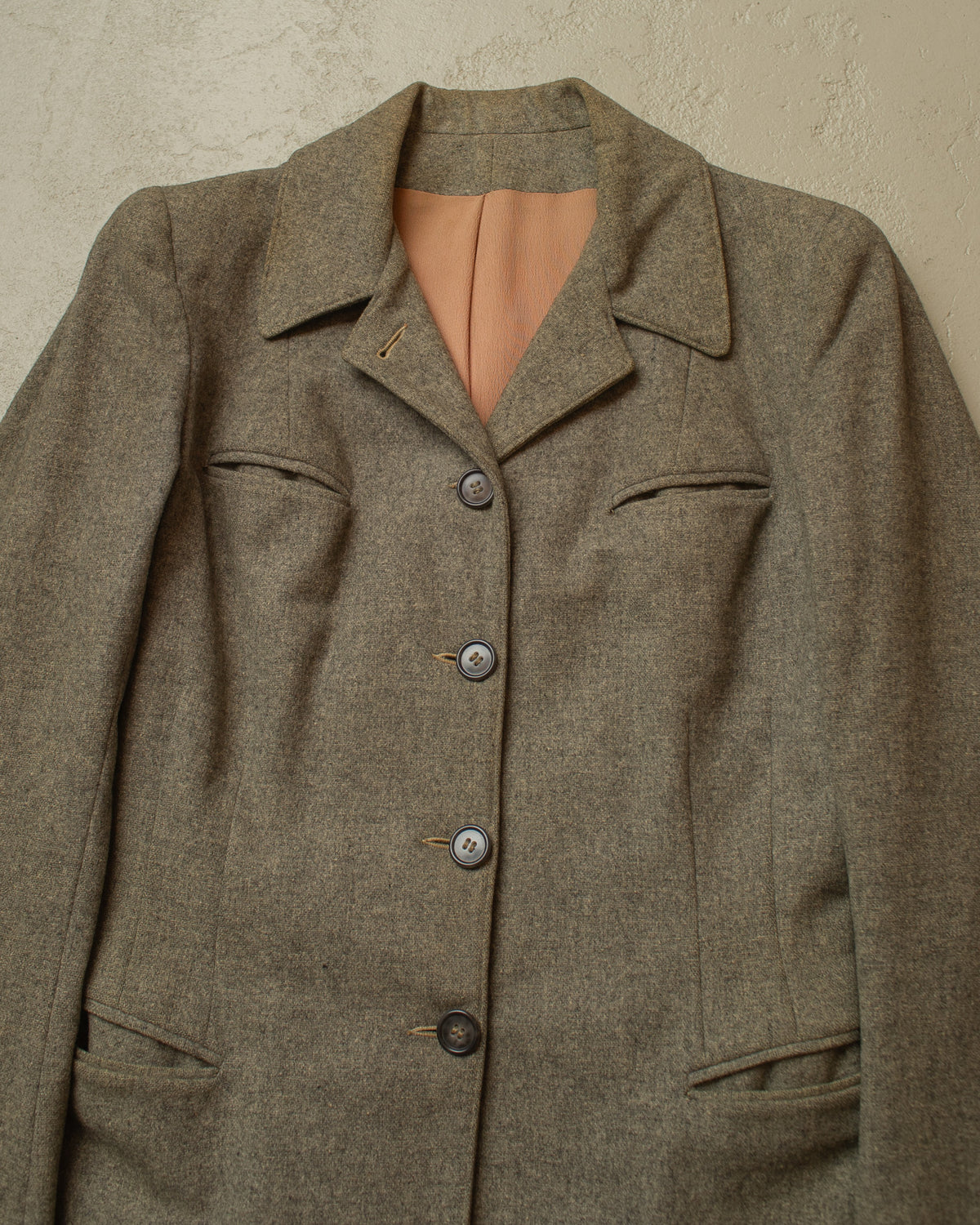 1940s German Womens Wool Sports Jacket grey - S