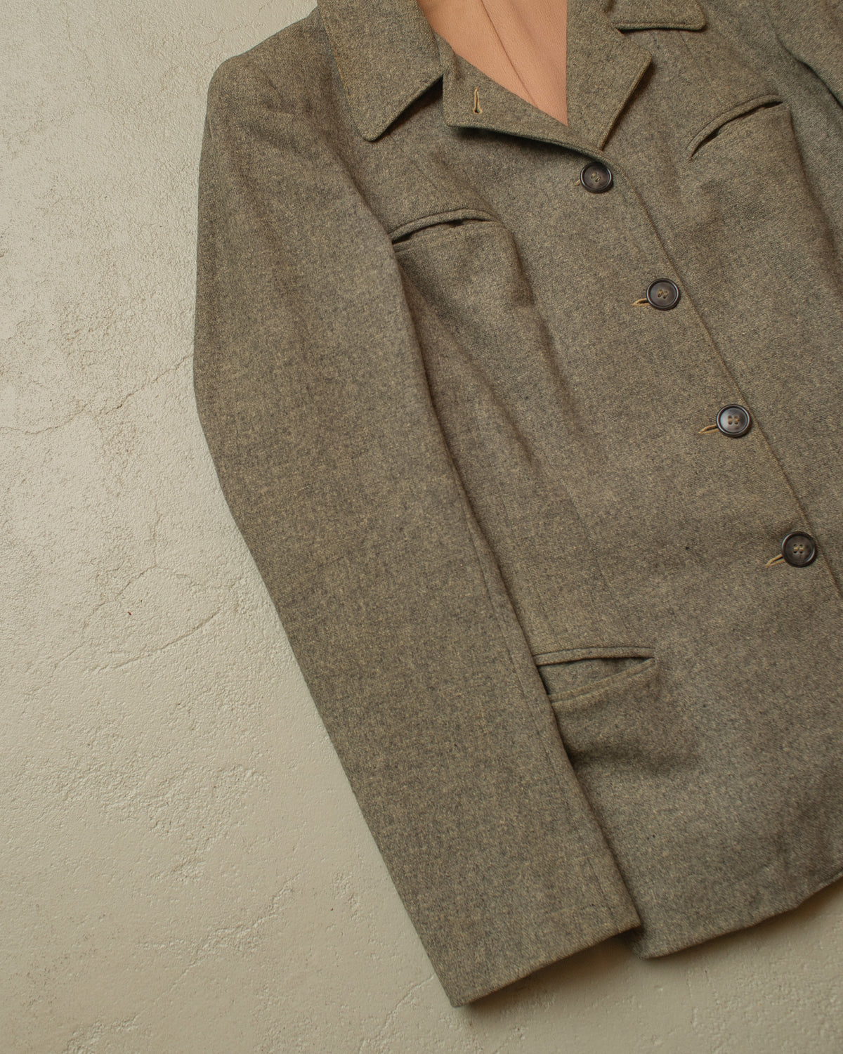 1940s German Womens Wool Sports Jacket grey - S