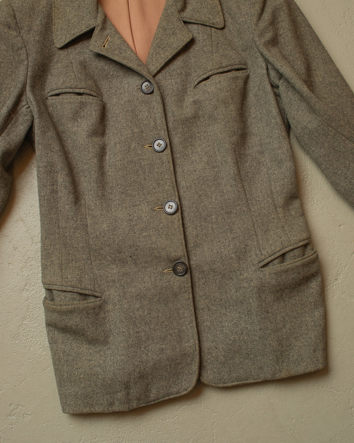 1940s German Womens Wool Sports Jacket grey - S