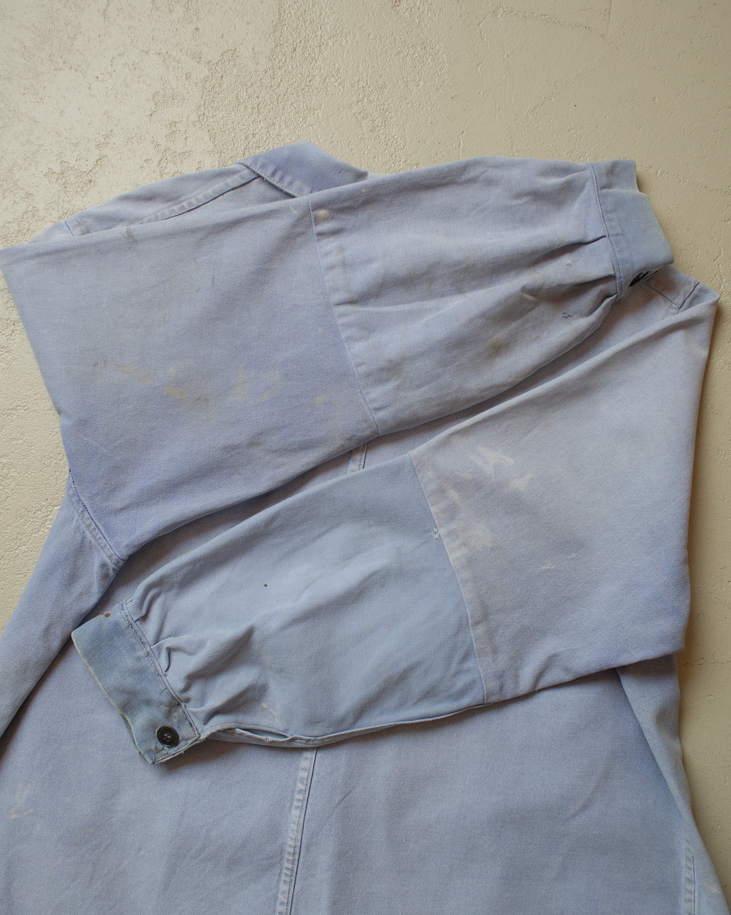 1950s repaired Mont St. Michel French Workwear Jacket blue - XL/XXL