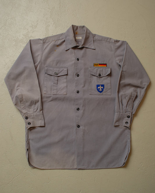 1950s/60s German Boyscouts Shirt grey - M