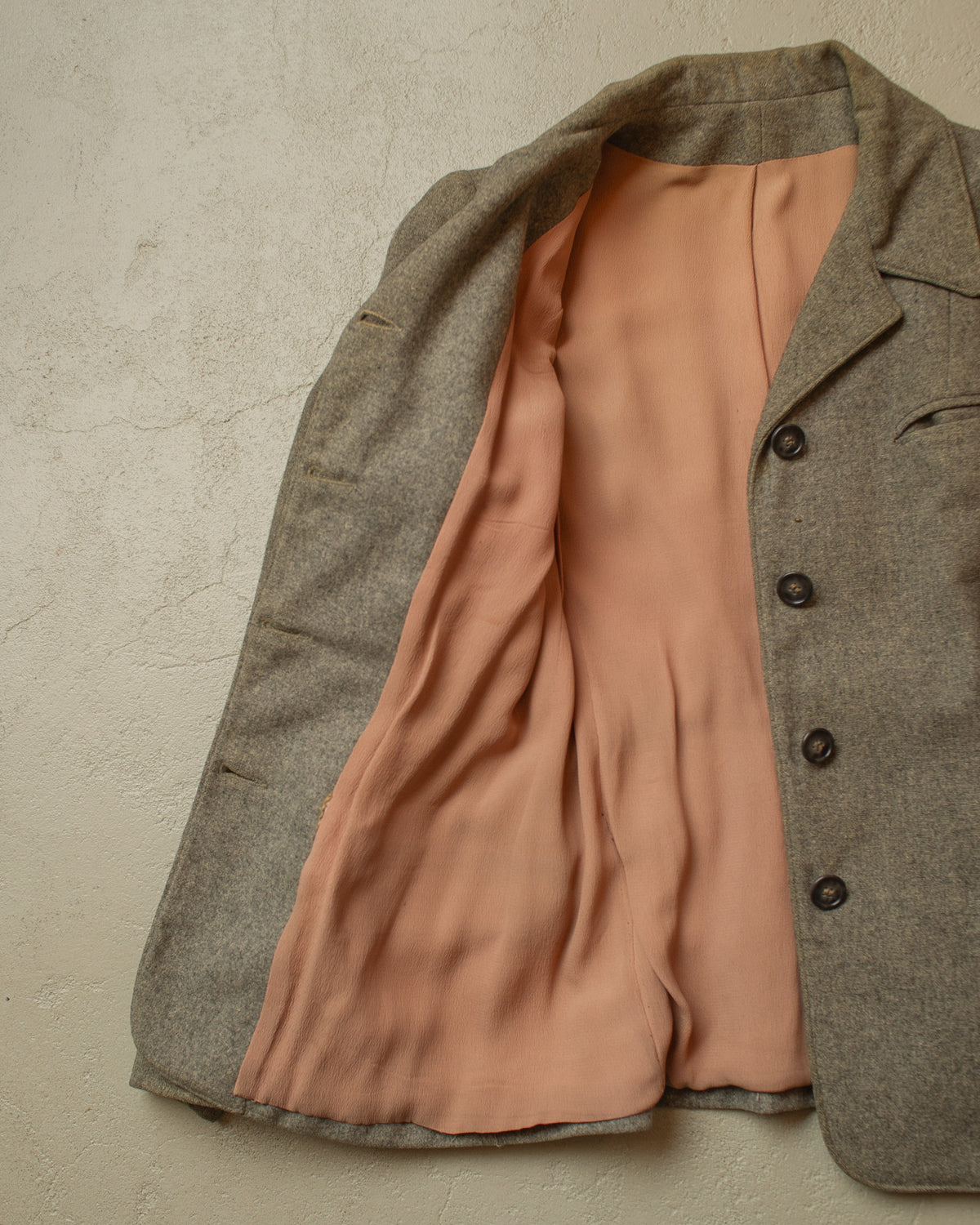 1940s German Womens Wool Sports Jacket grey - S