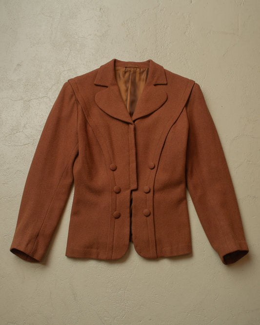 1940s German Wool Sports Jacket brown - S