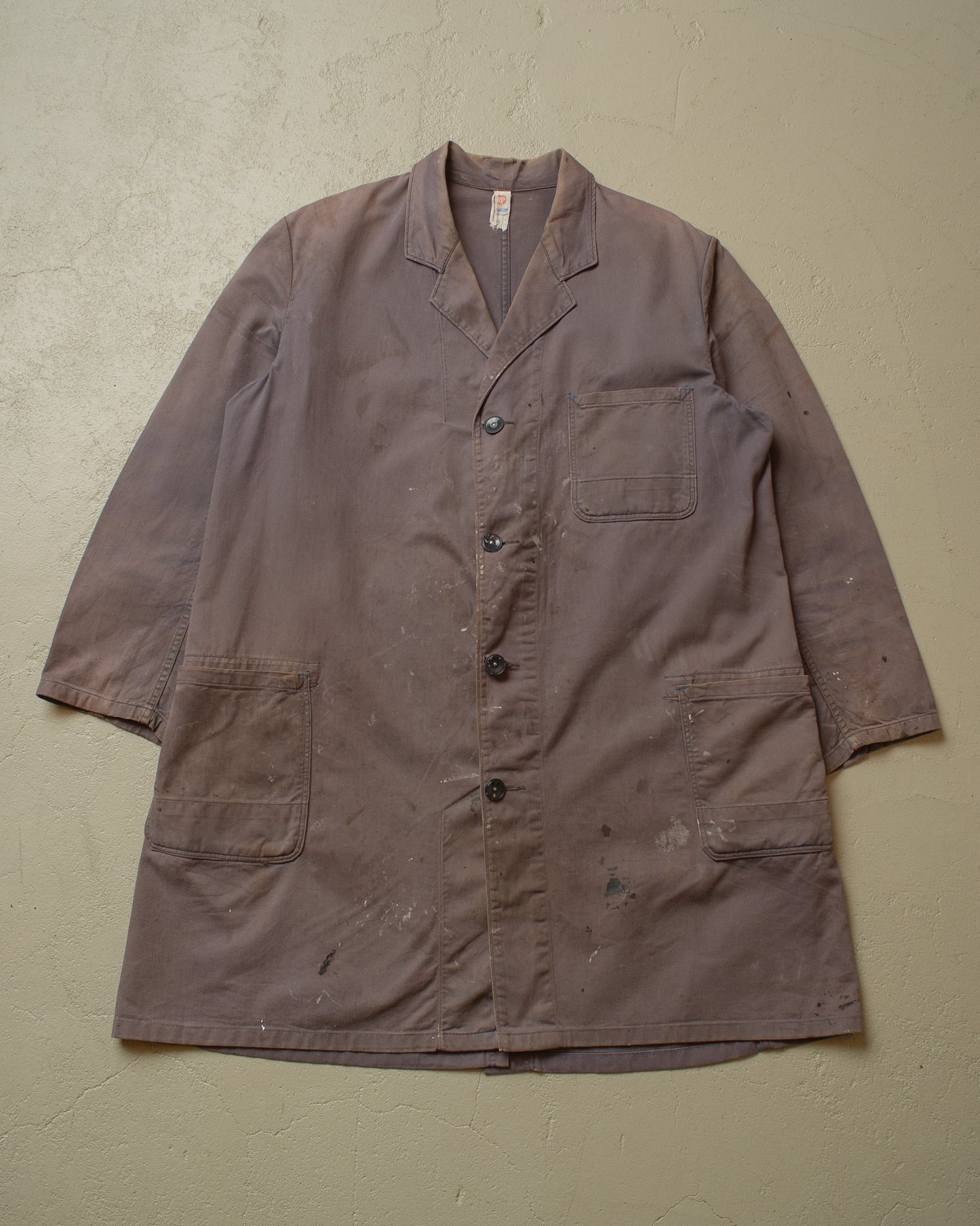 1970s Faded Painter Work Coat grey - XL