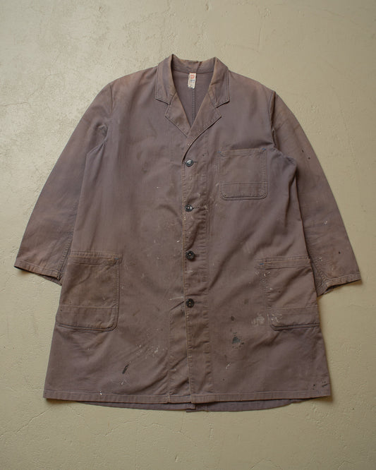 1970s Faded Painter Work Coat grey - XL