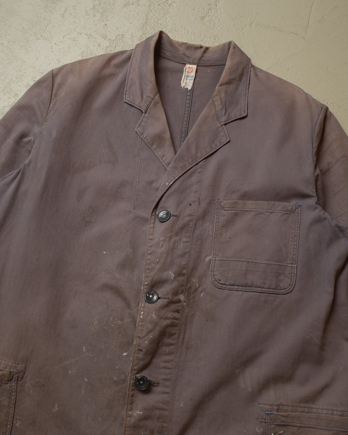 1970s Faded Painter Work Coat grey - XL