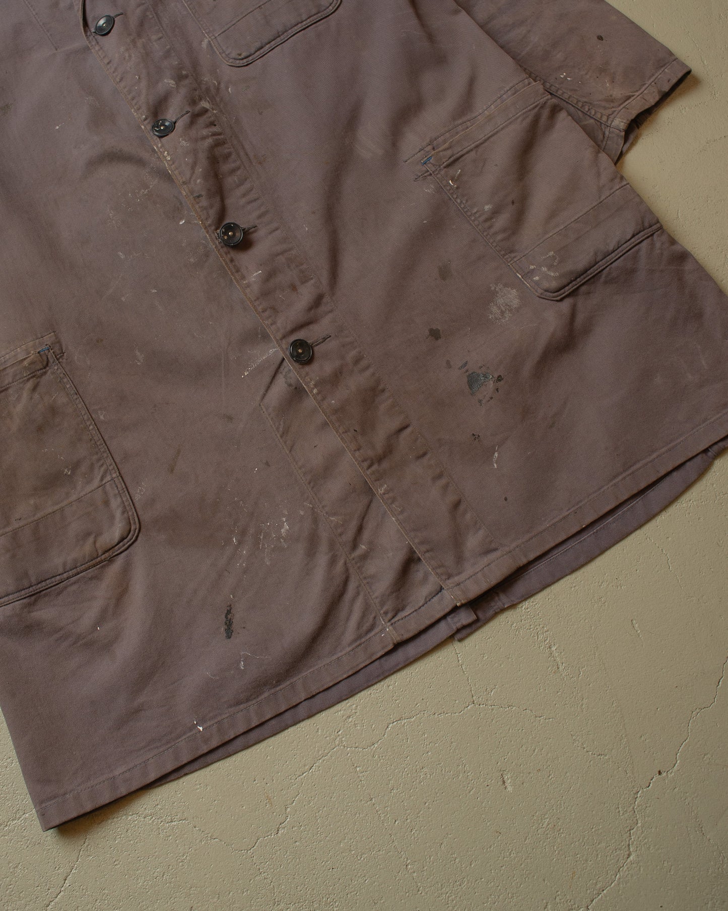 1970s Faded Painter Work Coat grey - XL