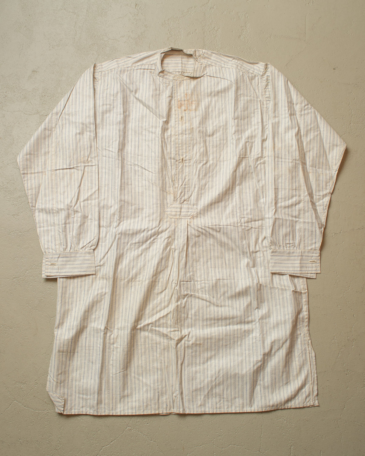 1920s German unworn striped Shirt white - L