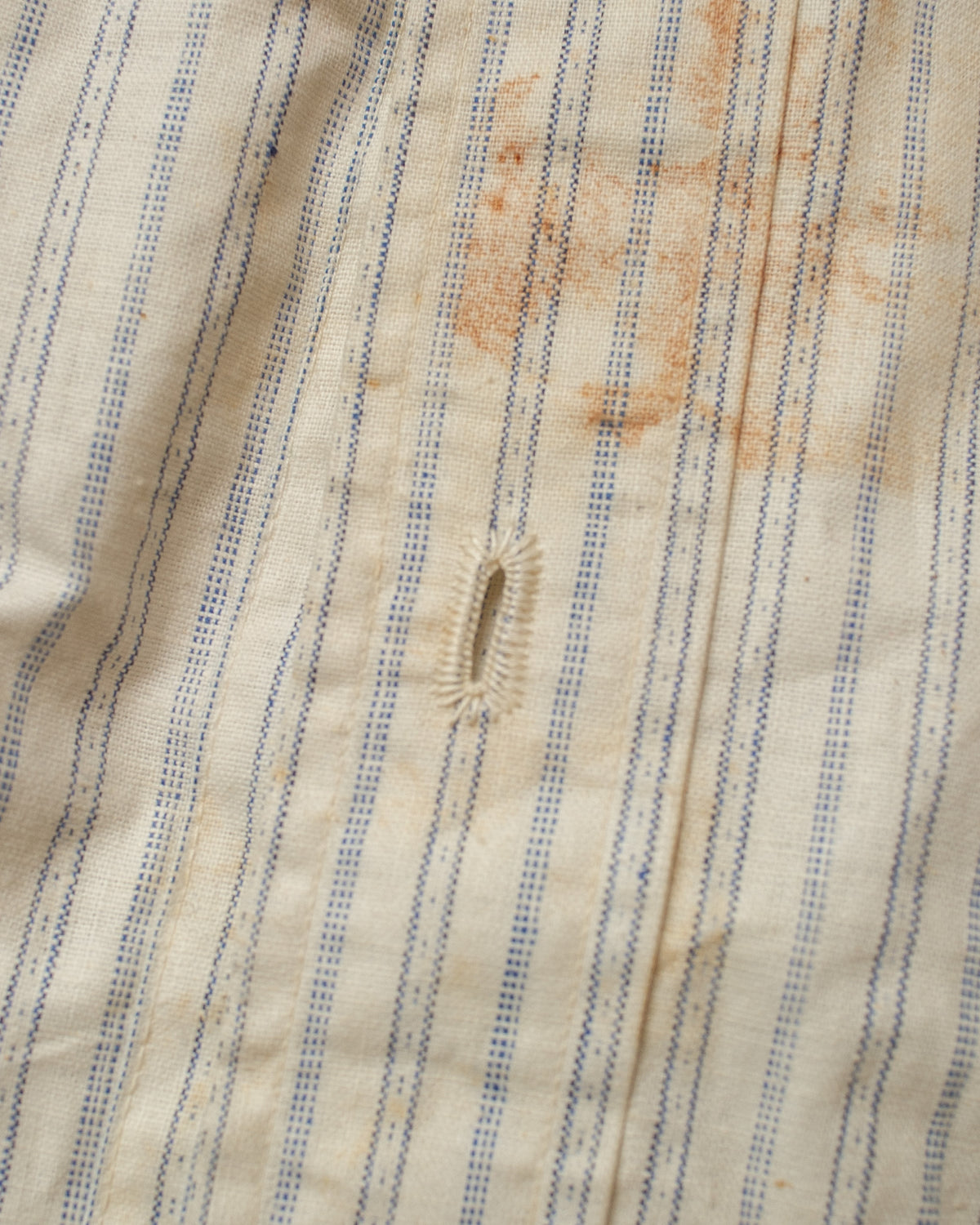 1920s German unworn striped Shirt white - L