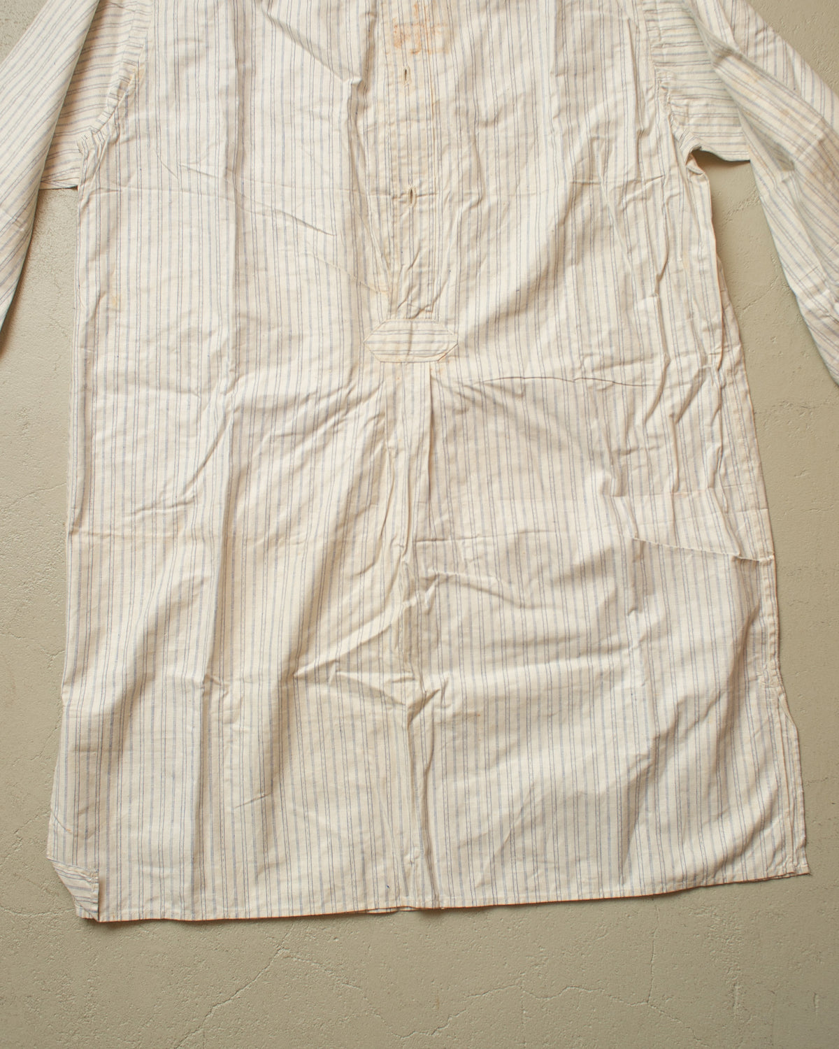 1920s German unworn striped Shirt white - L