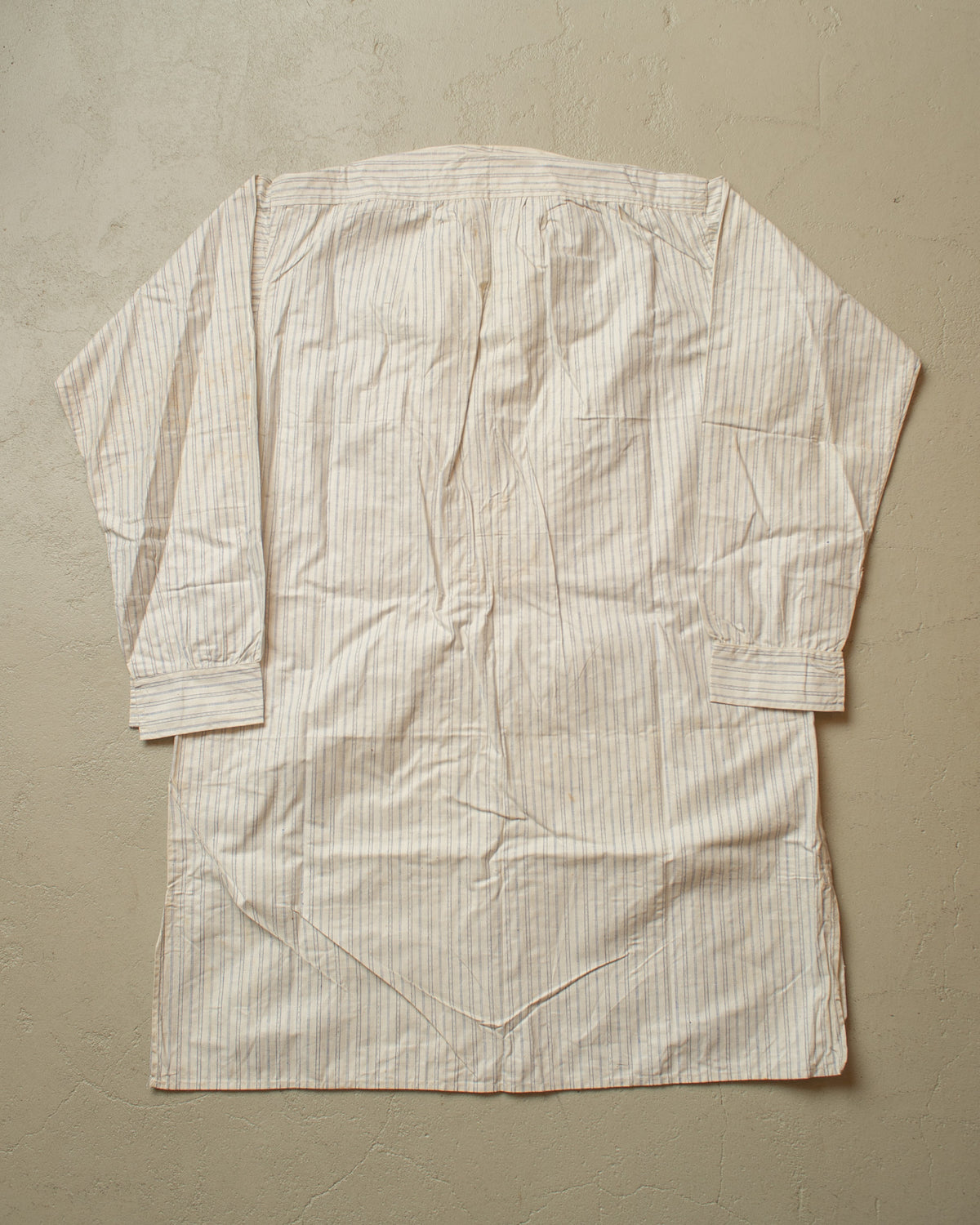 1920s German unworn striped Shirt white - L
