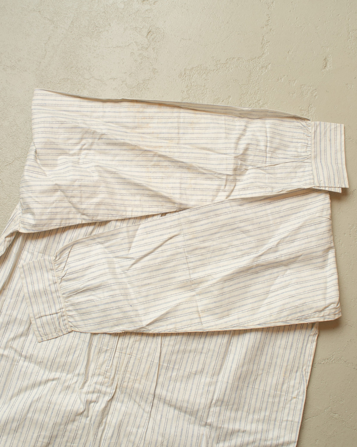 1920s German unworn striped Shirt white - L