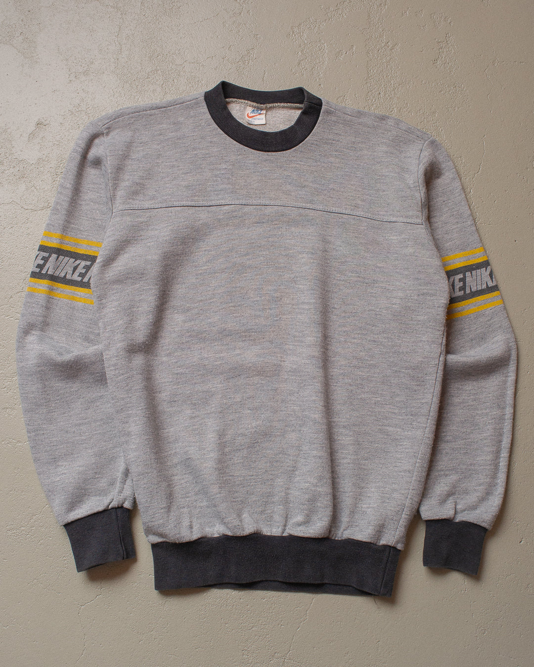 Early 80s Nike Sleeve Print Sweatshirt grey - S